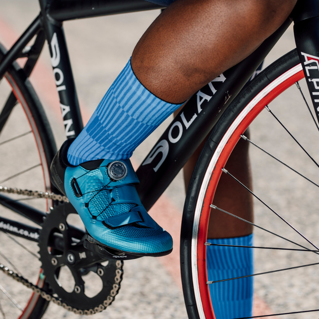 Slight Blue Minimalist Crew Socks