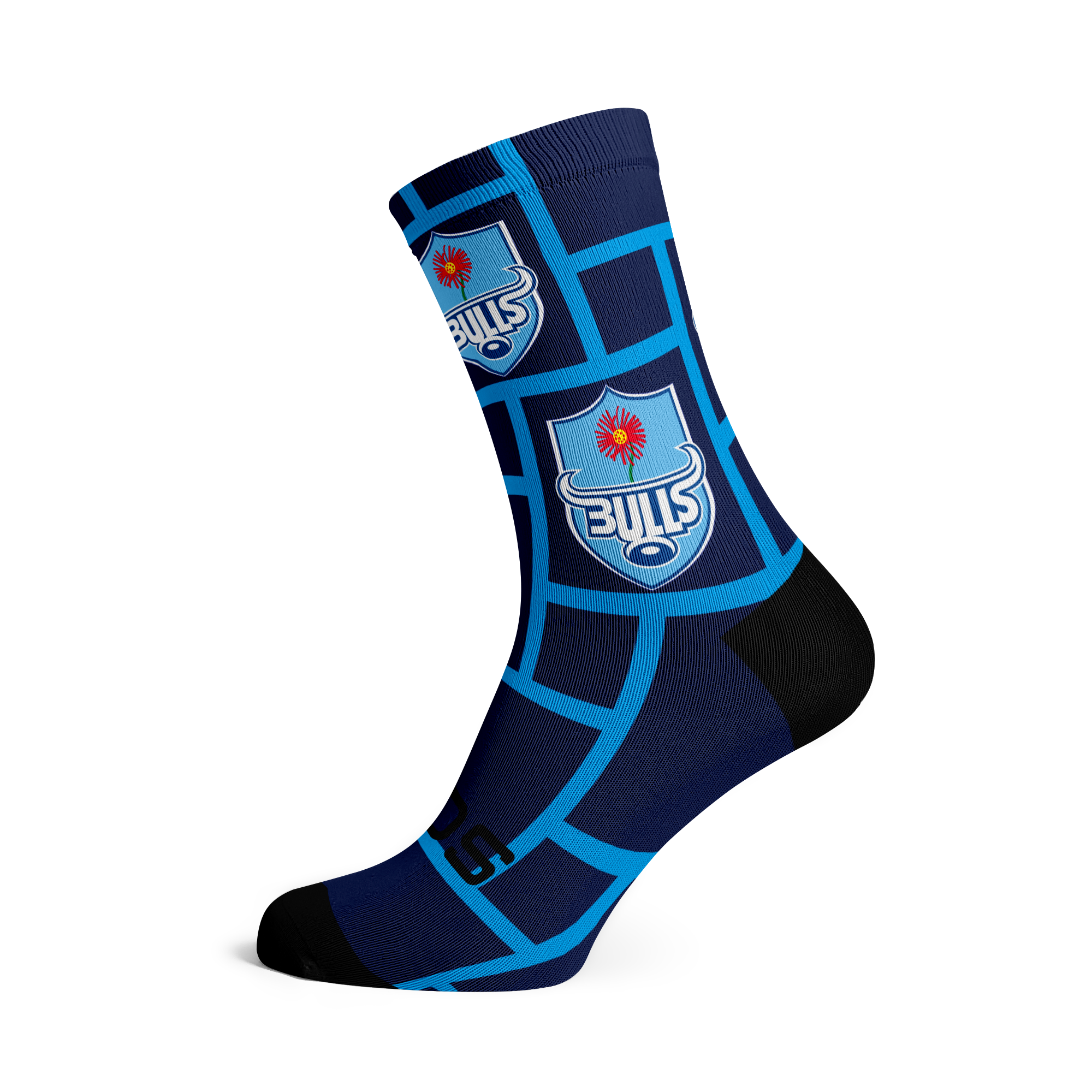 Bulls Square Rugby Crew Socks