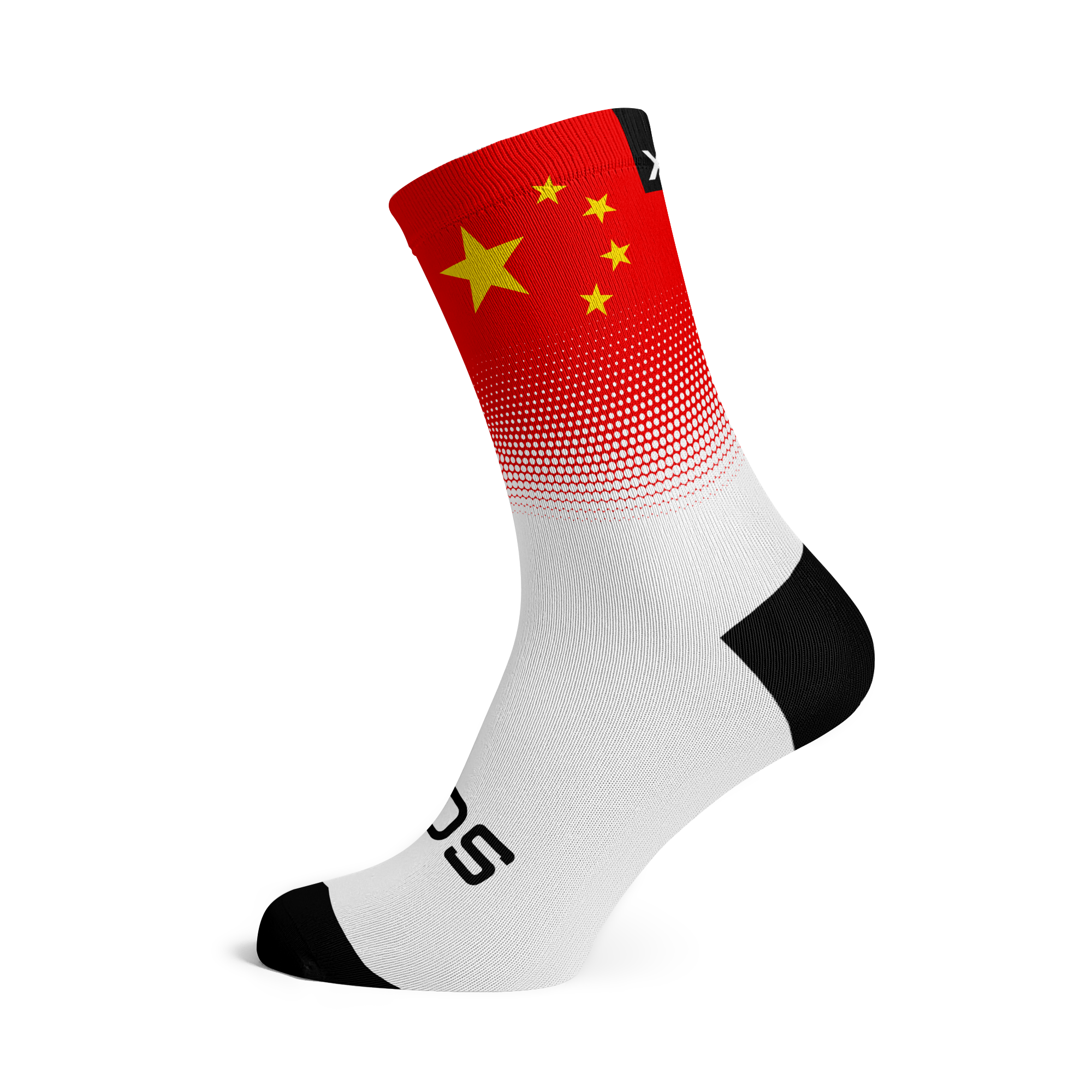 China Flag Crew Socks