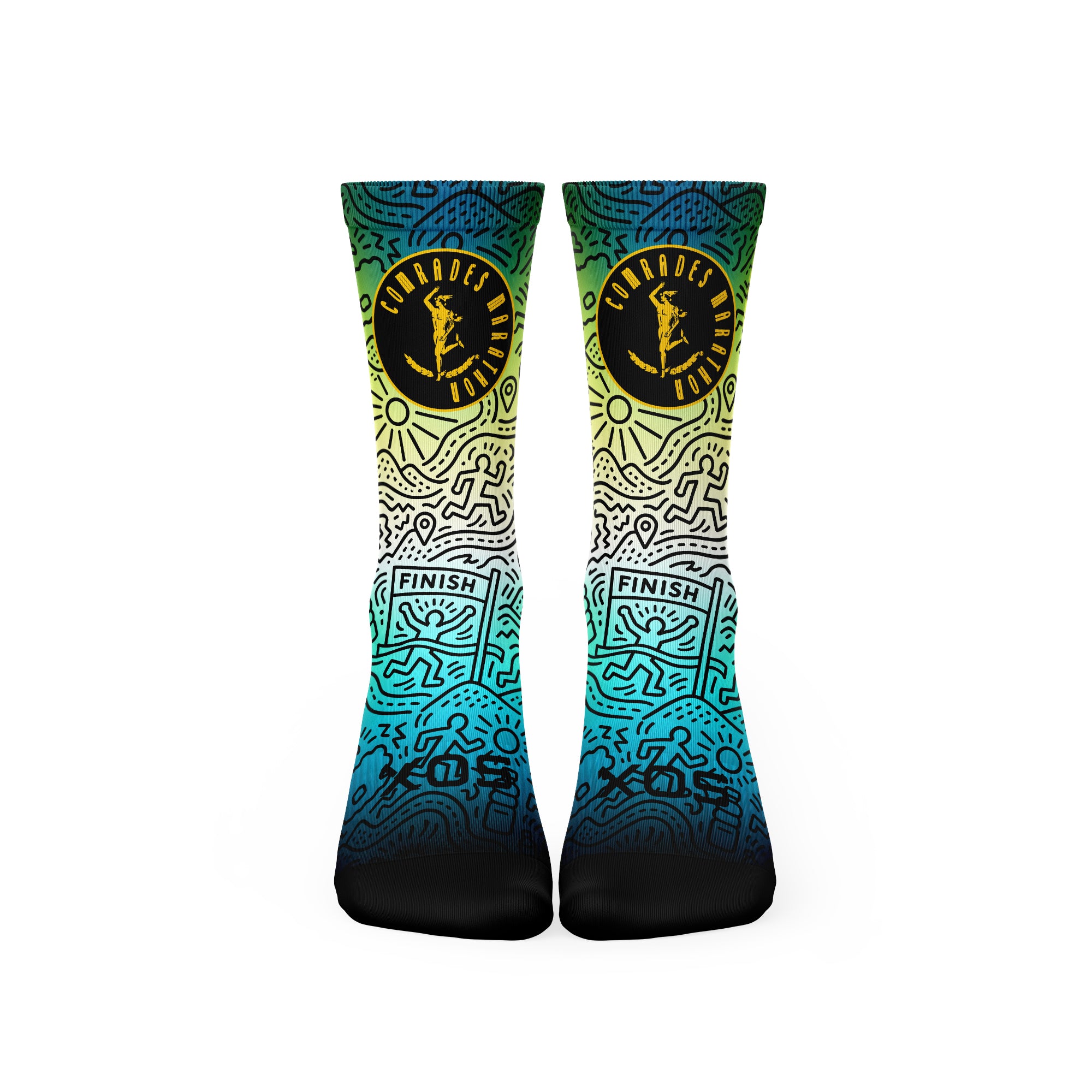 Comrades Marathon Sunrise Crew Socks