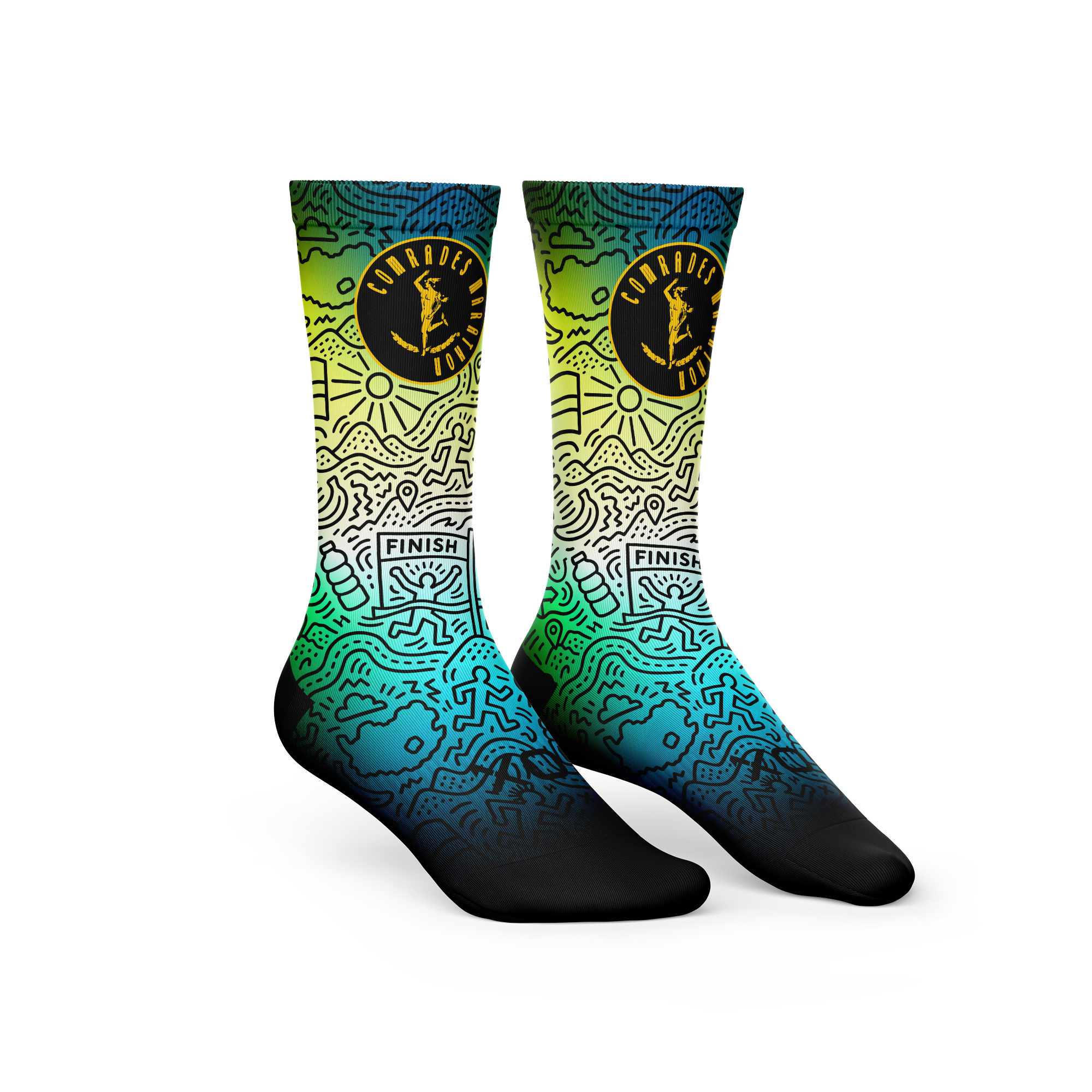 Comrades Marathon Sunrise Crew Socks