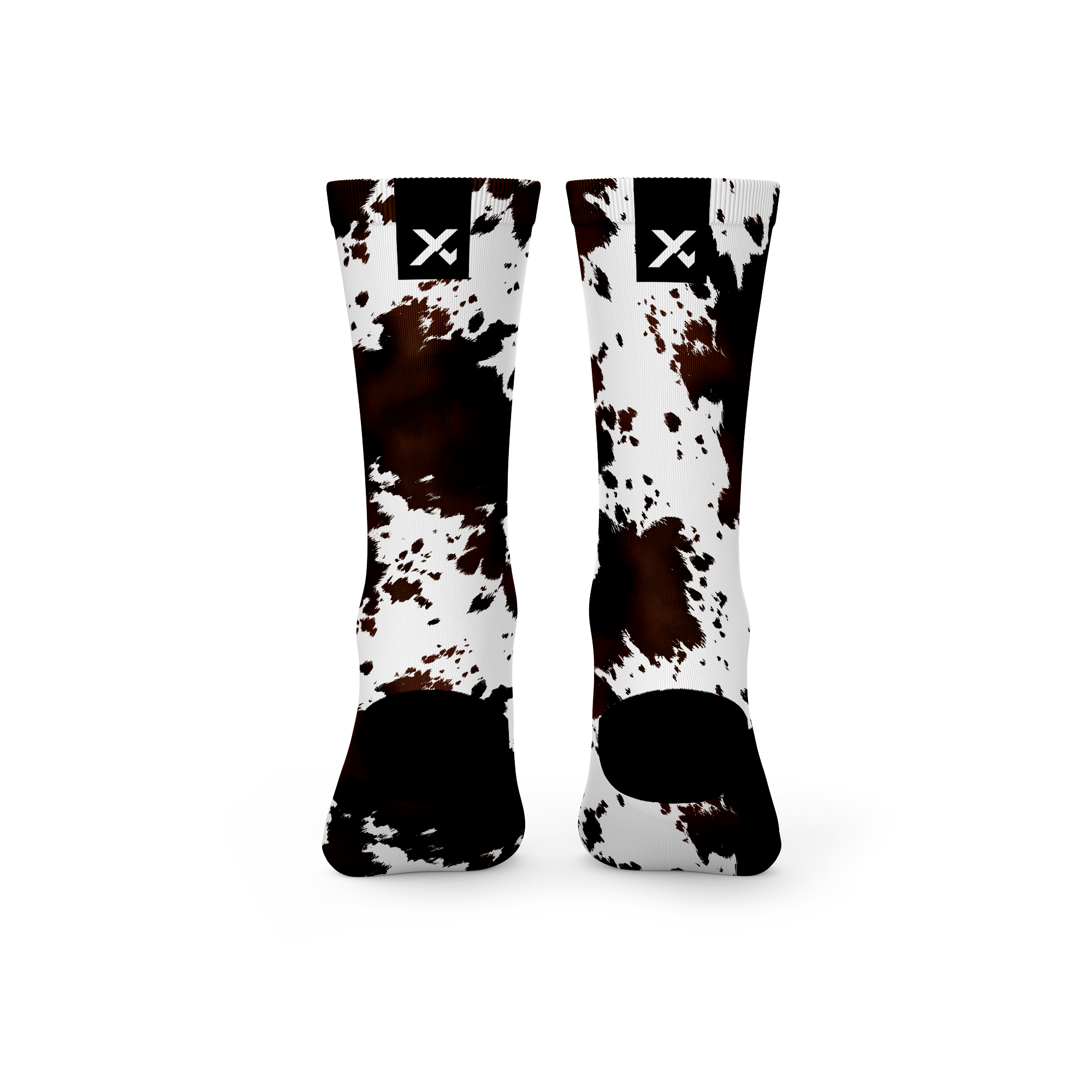 Cow Print Active Crew Socks