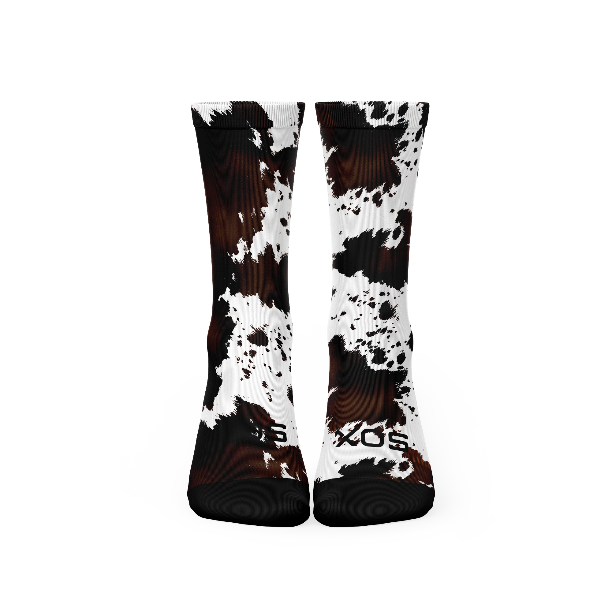 Cow Print Active Crew Socks