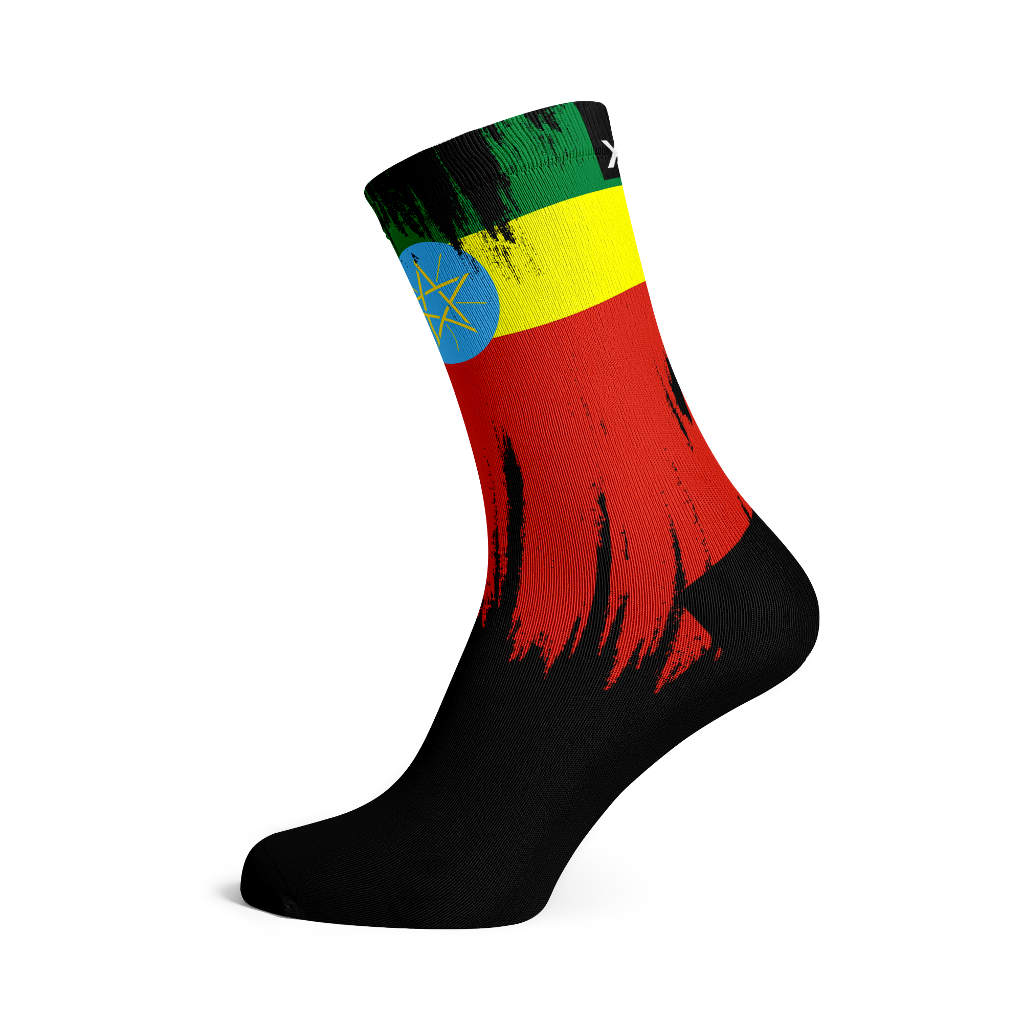 Ethiopia Splash Flag Crew Socks