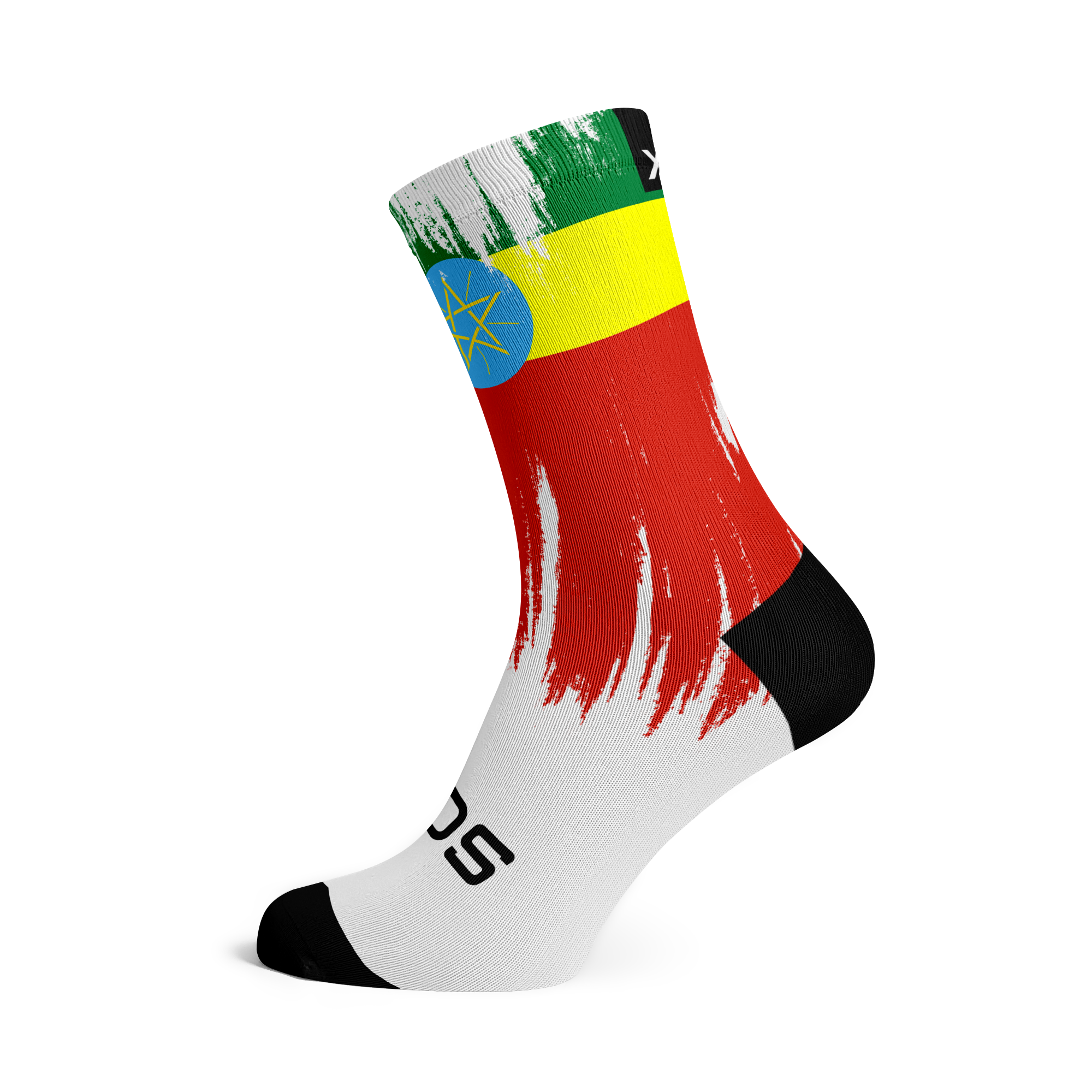Ethiopia Splash Flag Crew Socks