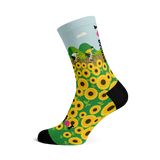 I Love Boobies Le Tour de France Sunflower Cycling Crew Socks