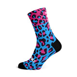 I Love Boobies Leopard Running Crew Socks