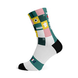 I Love Boobies Le Tour de France Blocks Cycling Crew Socks