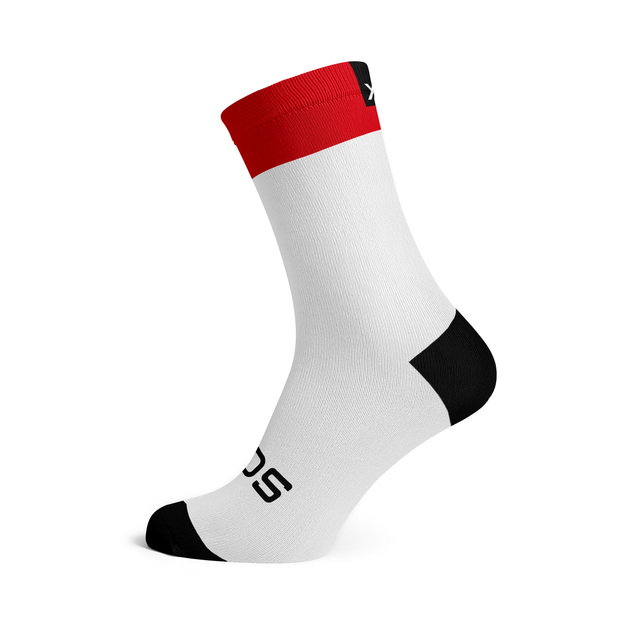 Indonesia Flag Crew Socks