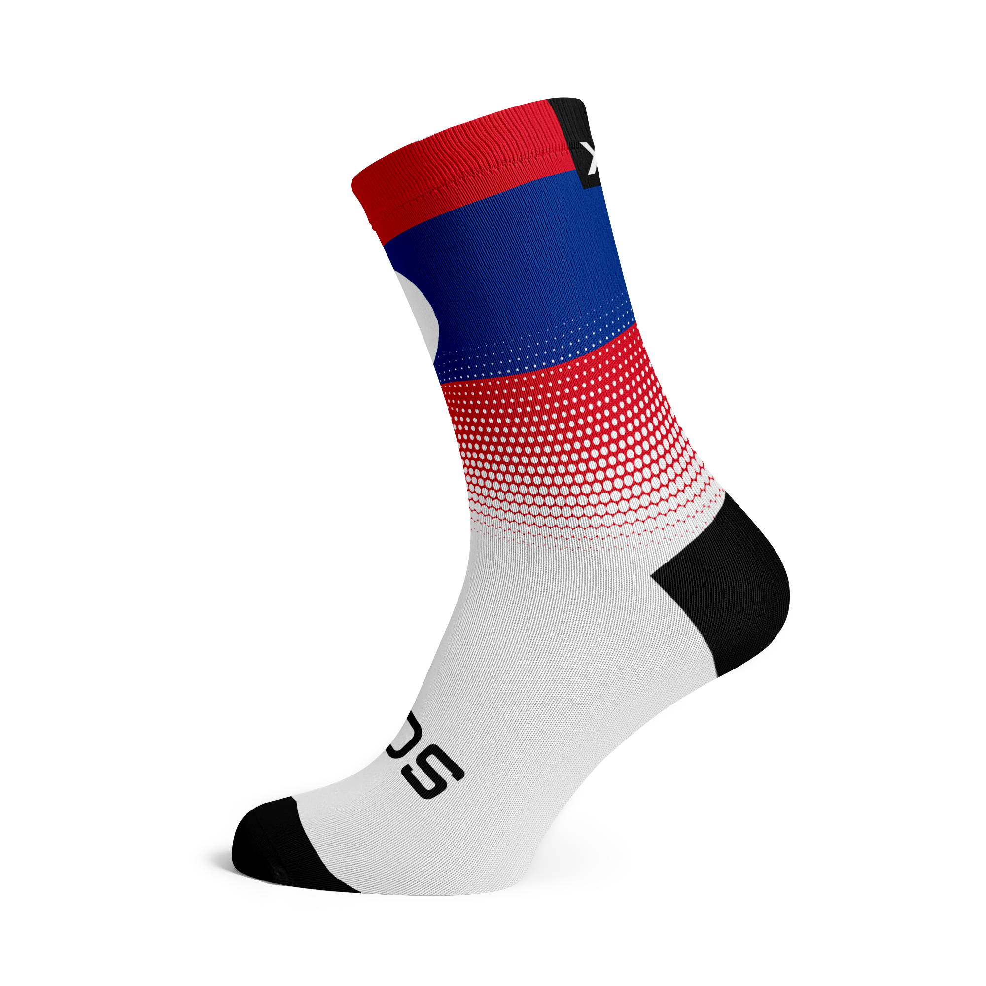 Laos Flag Crew Socks