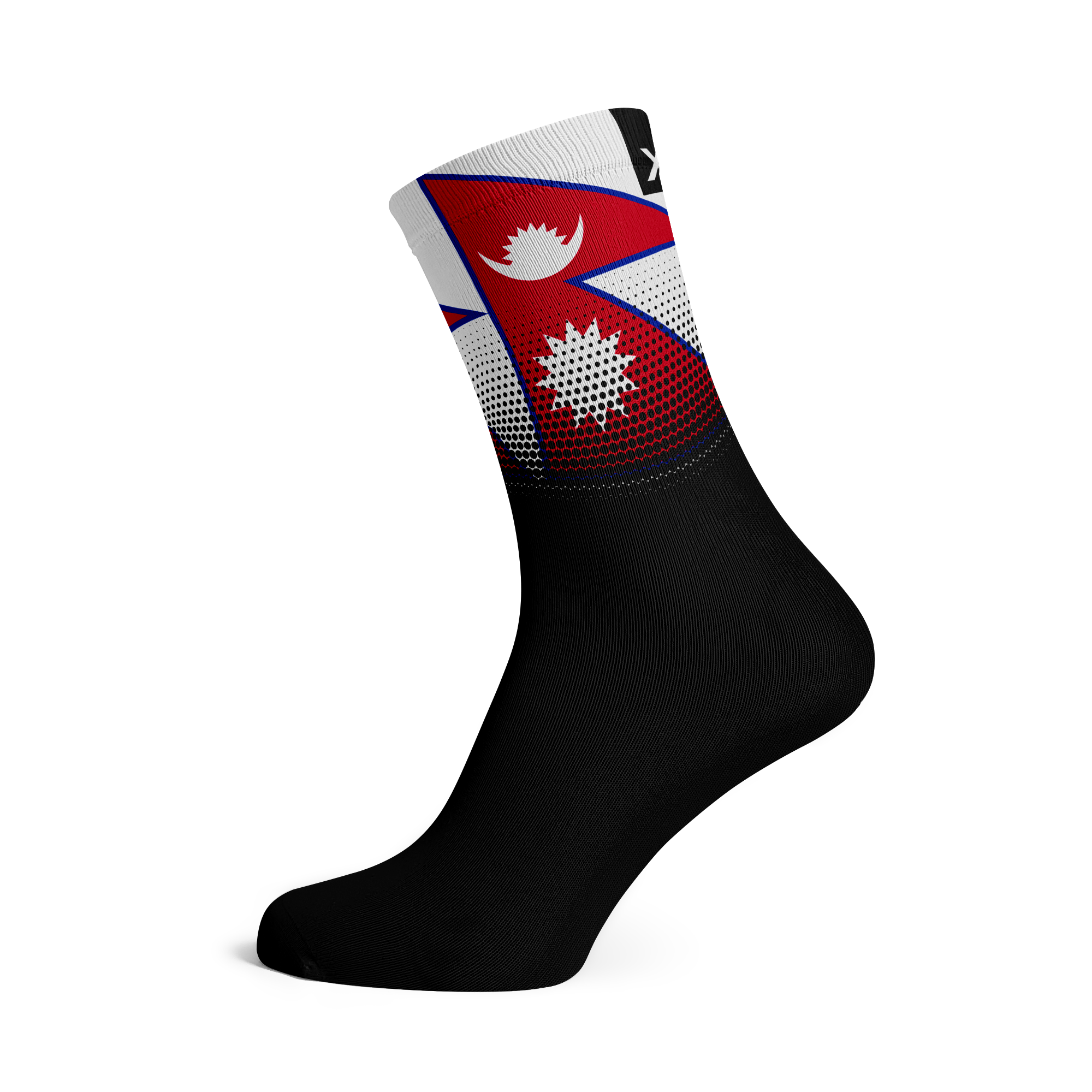 Nepal Flag Crew Socks
