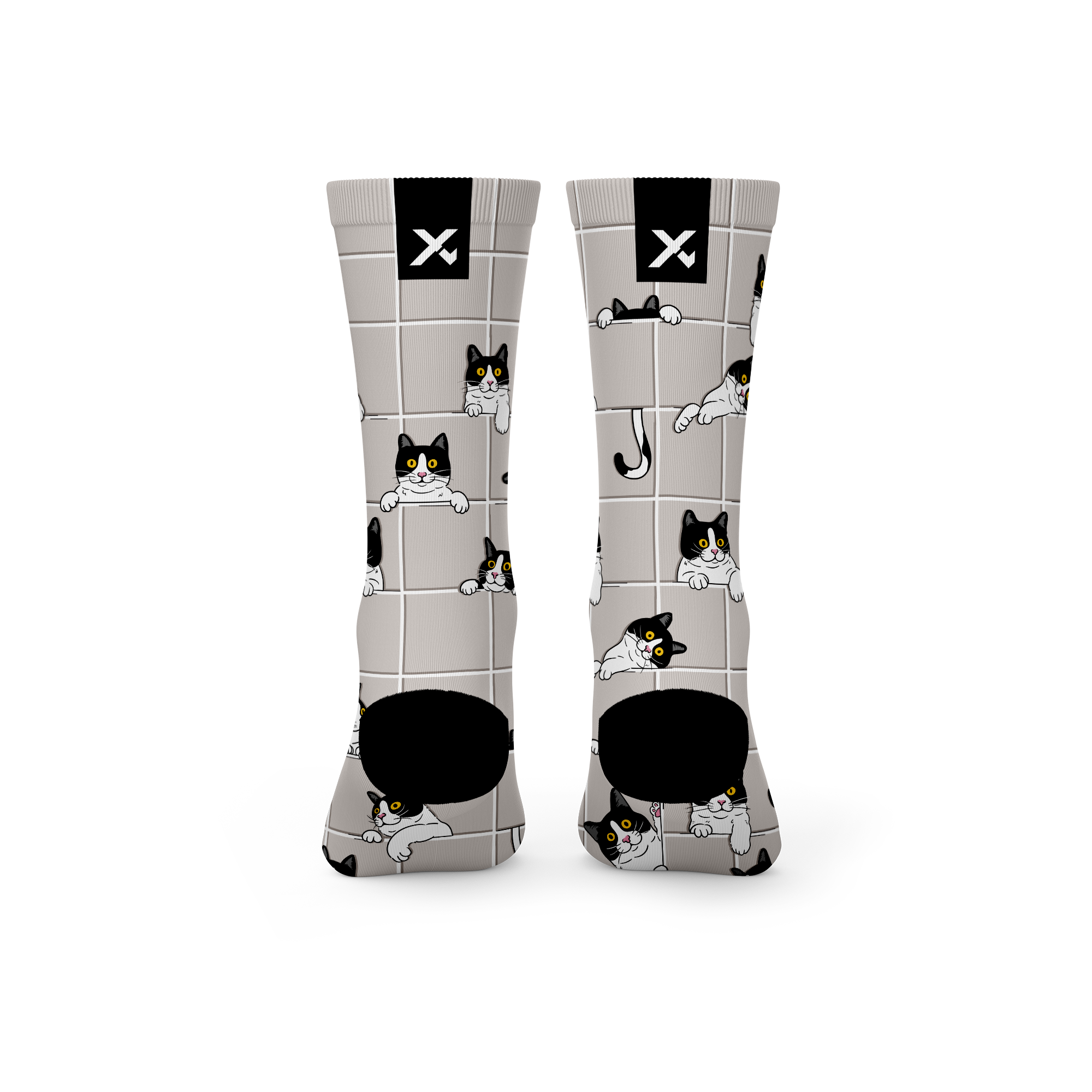 Peekaboo Paws Active Crew Socks