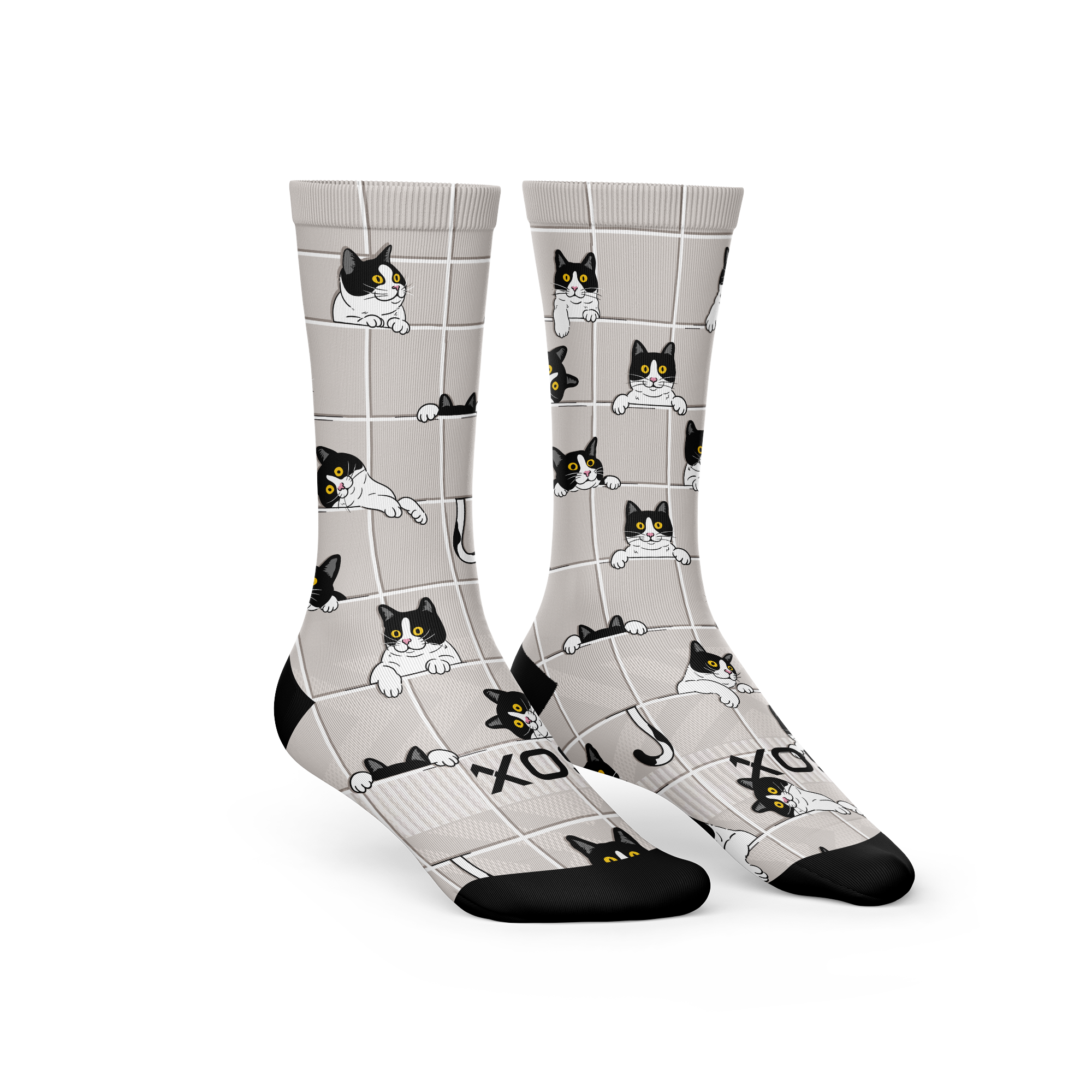 Peekaboo Paws Active Crew Socks