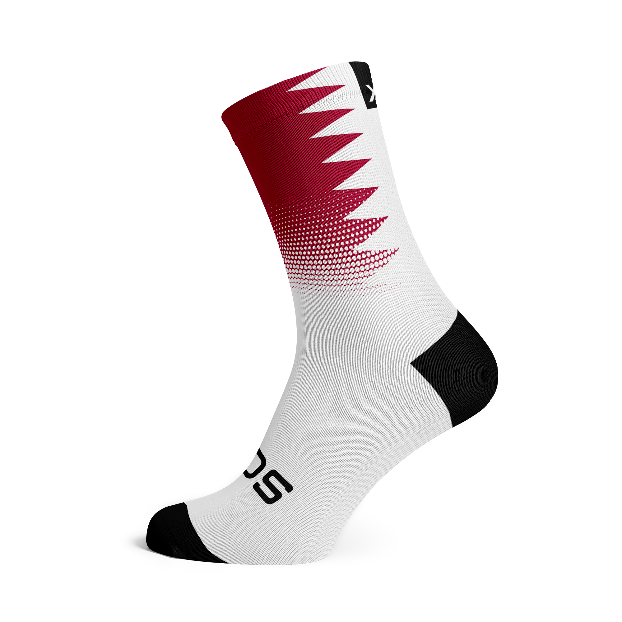 Qatar Flag Crew Socks