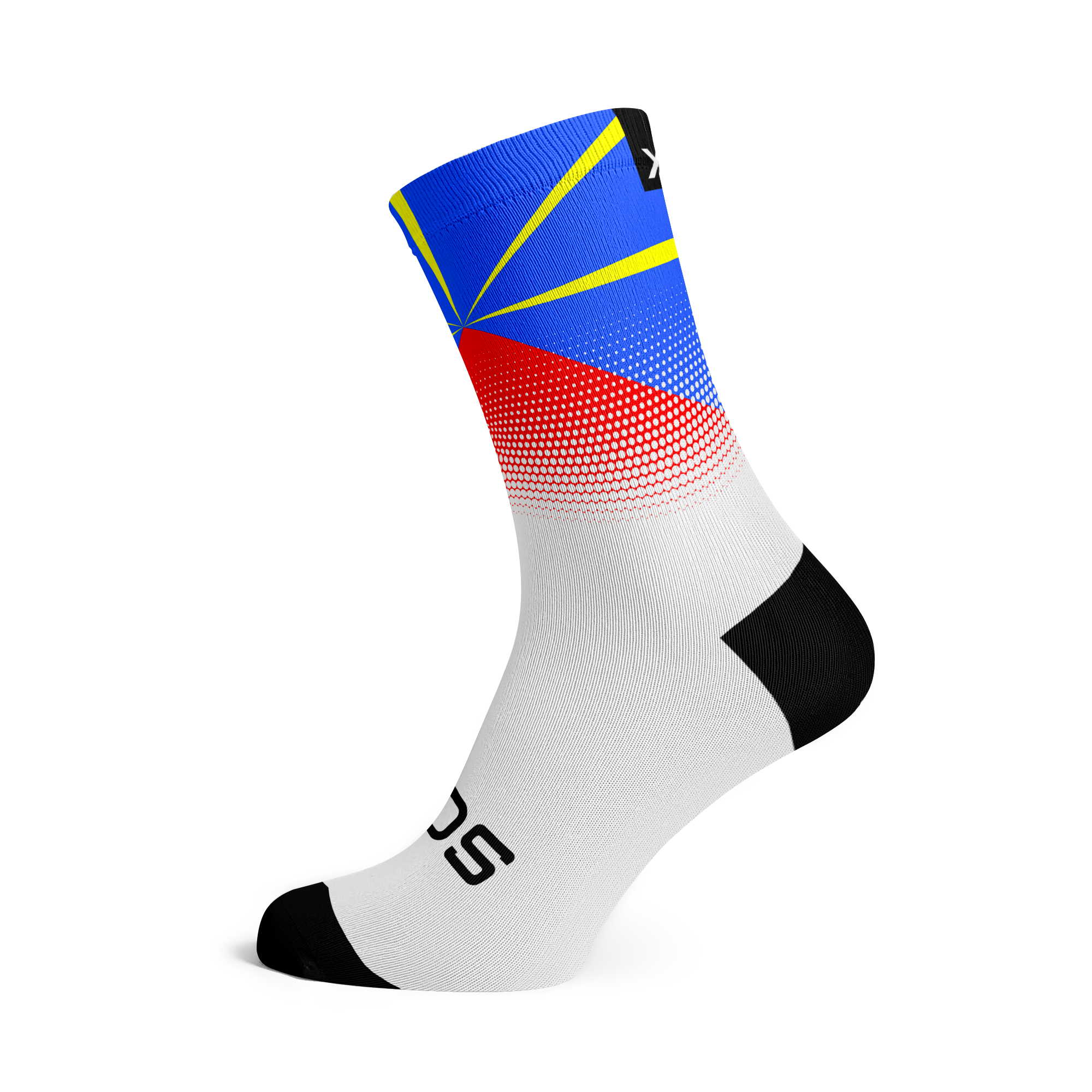 Reunion Island Flag Crew Socks
