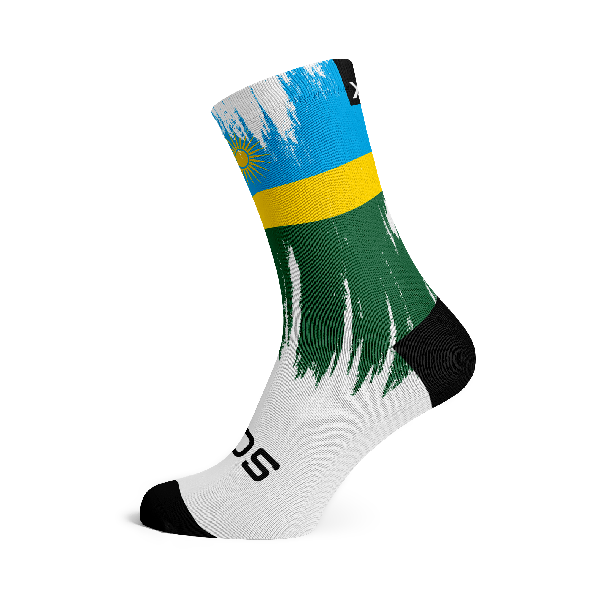 Rwanda Splash Flag Crew Socks