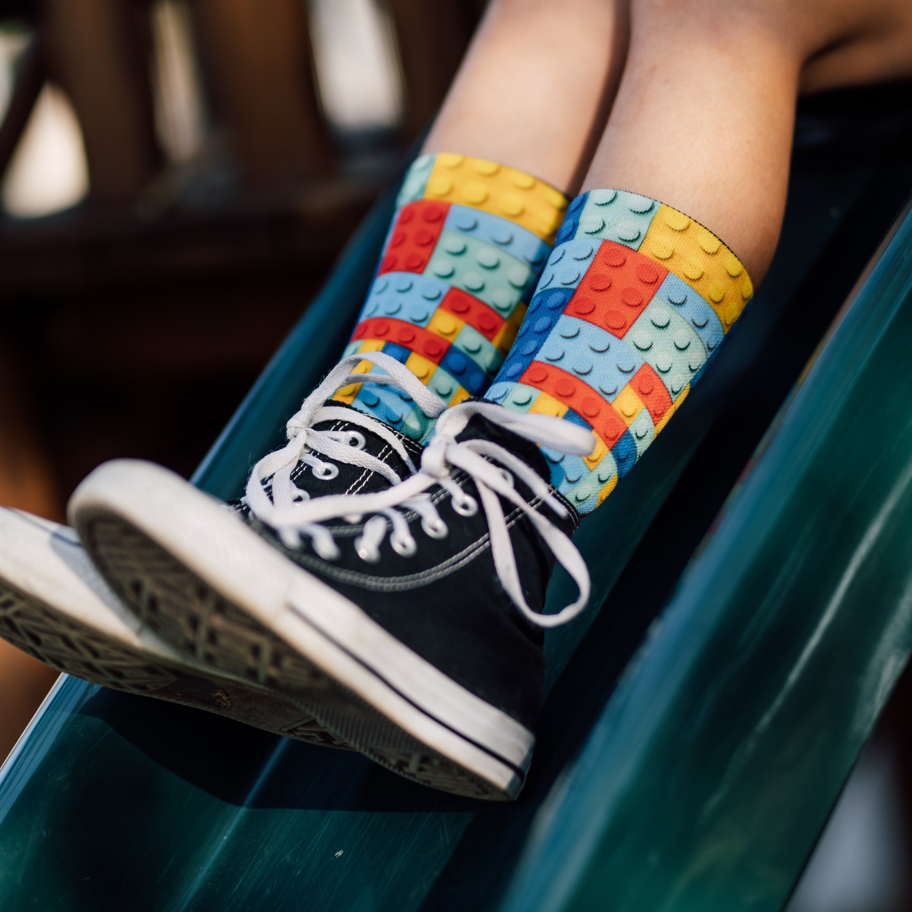 Blocks Casual Crew Socks