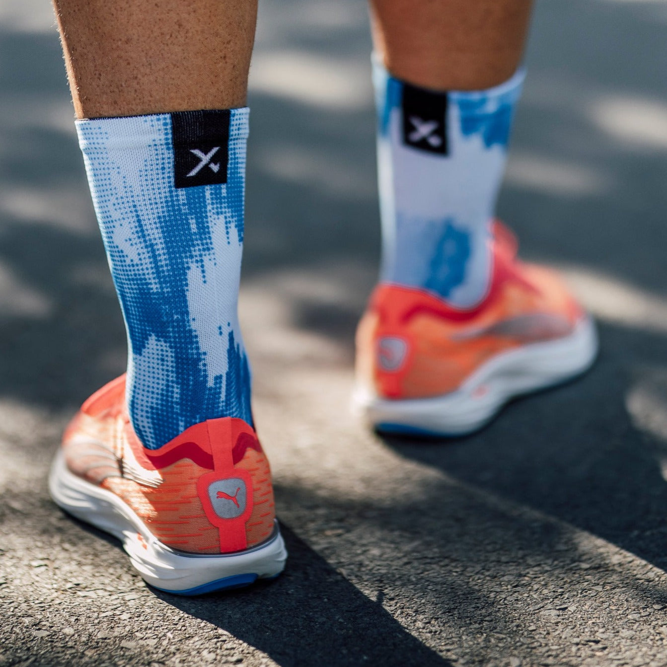 Blue Gravel Minimalist Crew Socks