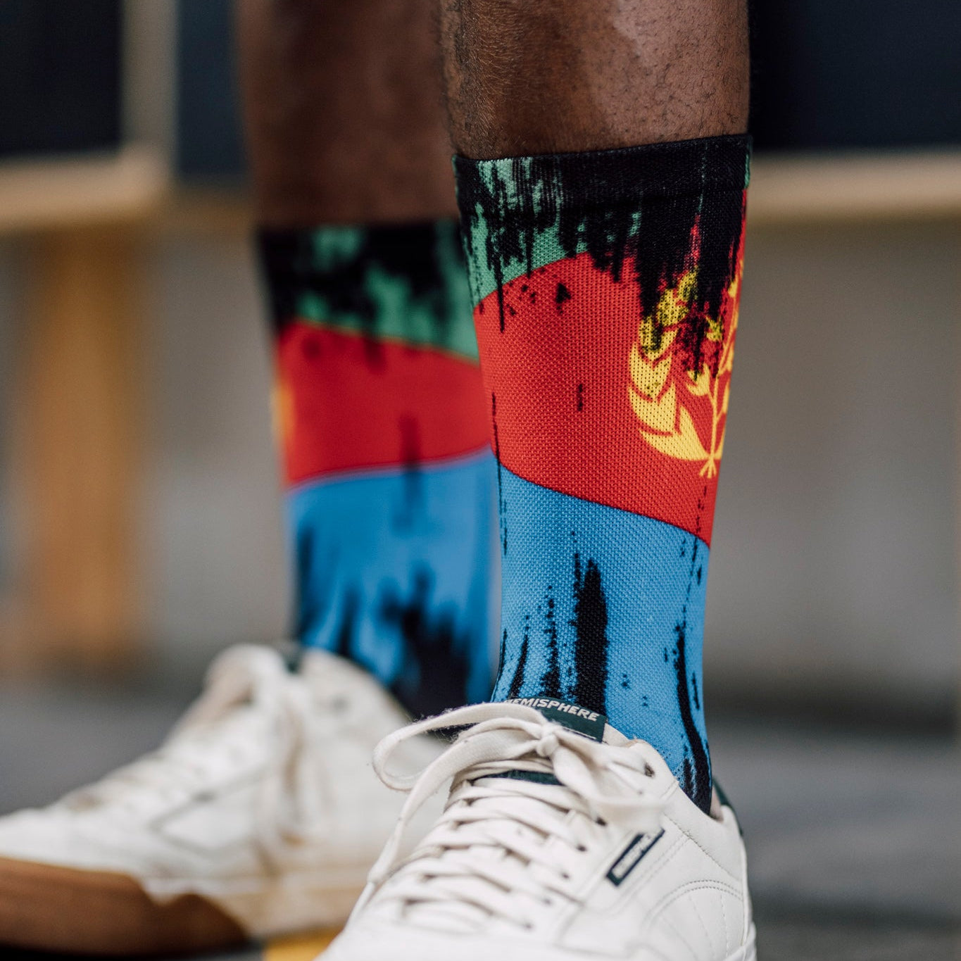 Eritrea Splash Flag Crew Socks