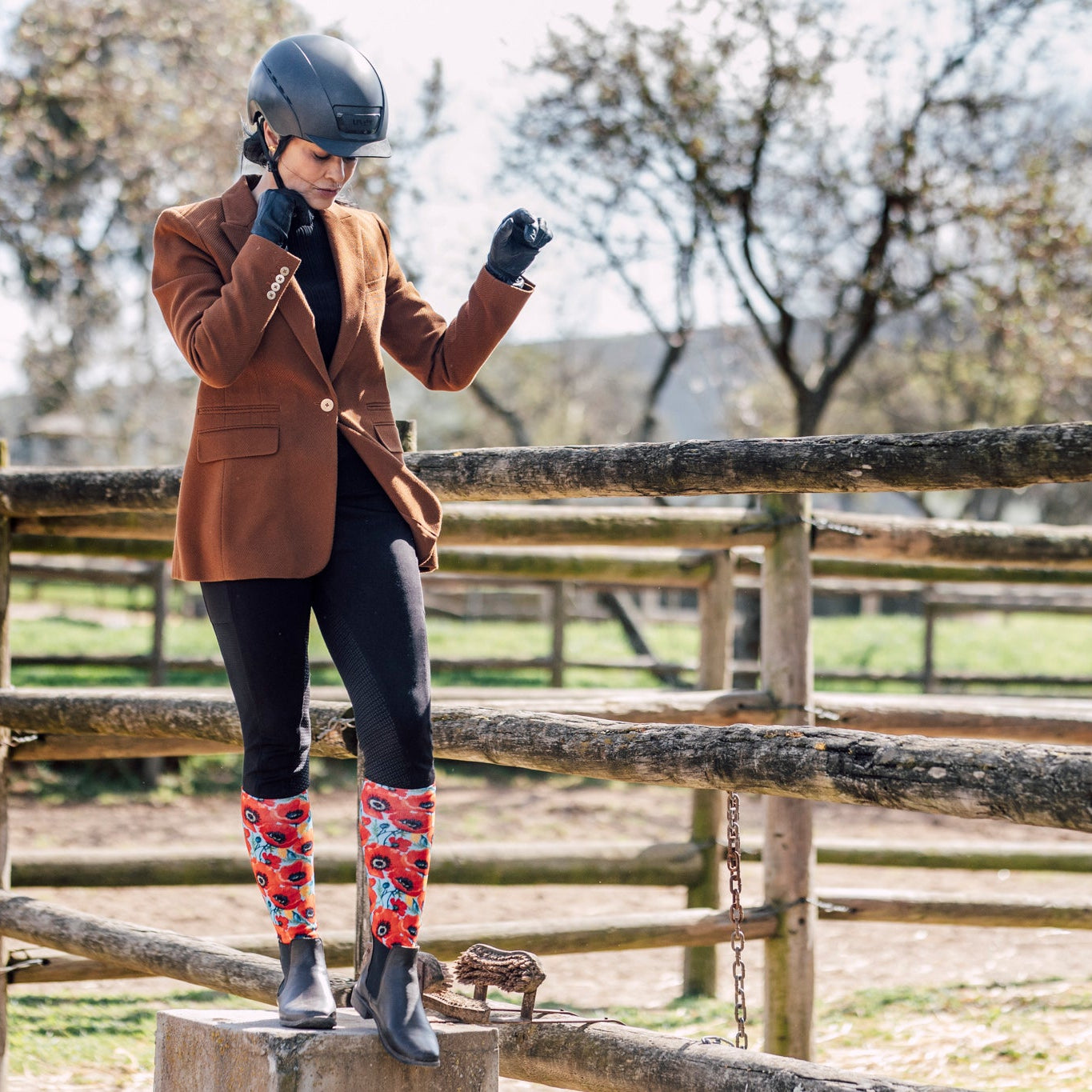 Wild Poppy Equestrian Knee High Socks