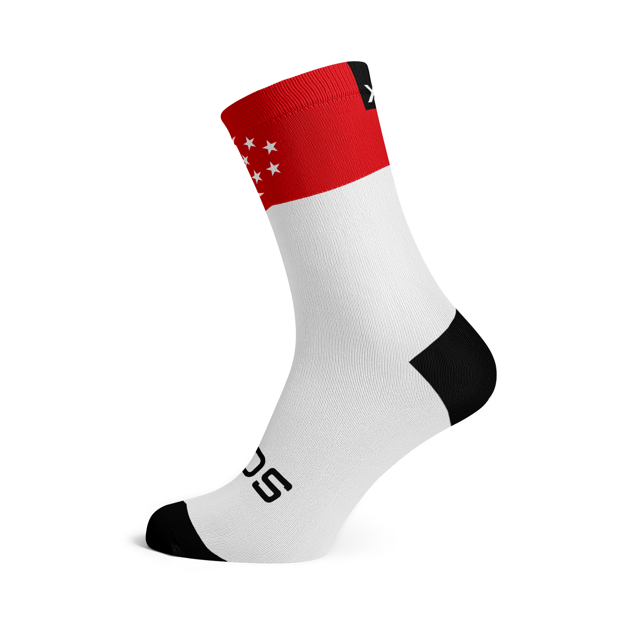Singapore Flag Crew Socks