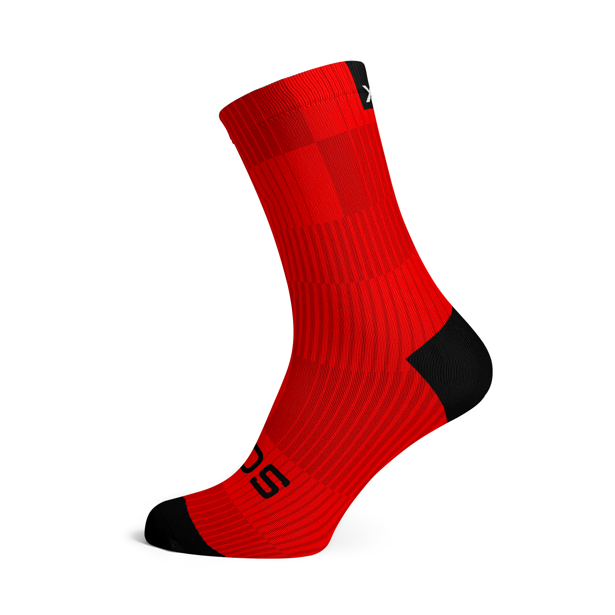 Slight Red Minimalist Crew Socks