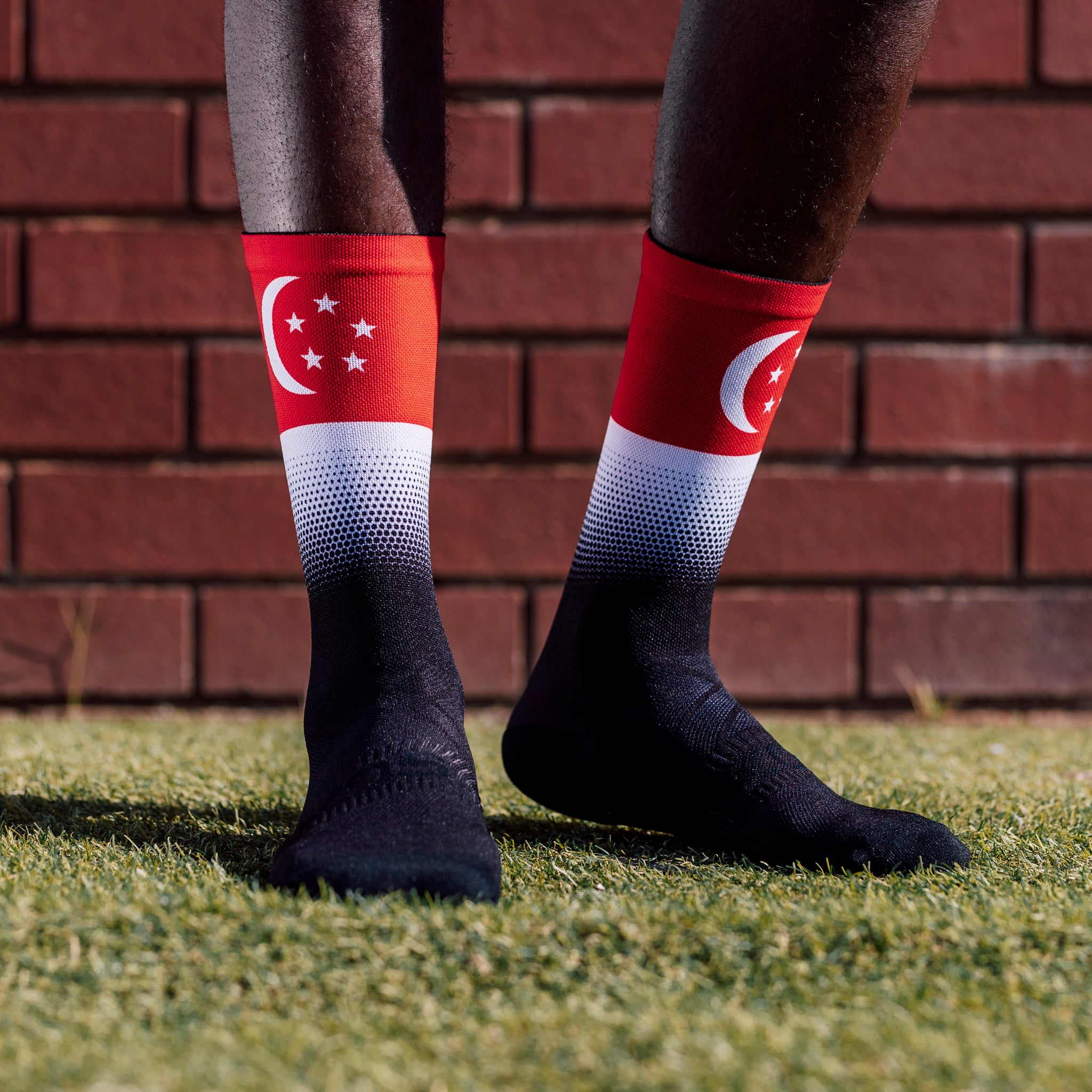 Singapore Flag Crew Socks