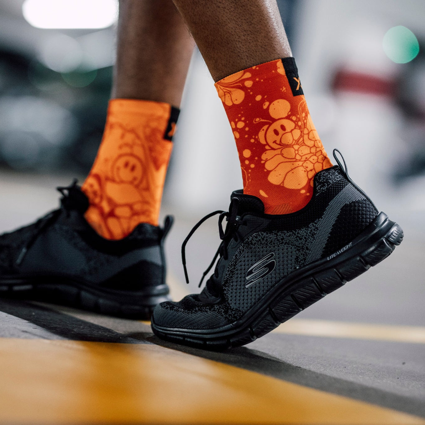 Neon Slide Orange Socks