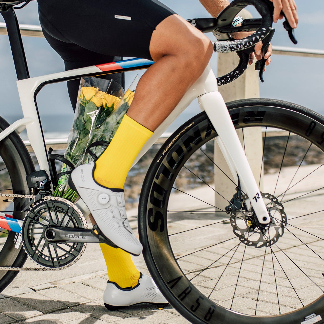 Slight Yellow Minimalist Crew Socks