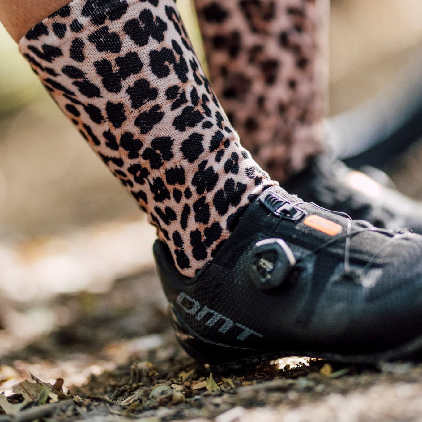 Golden Leopard Casual Crew Socks