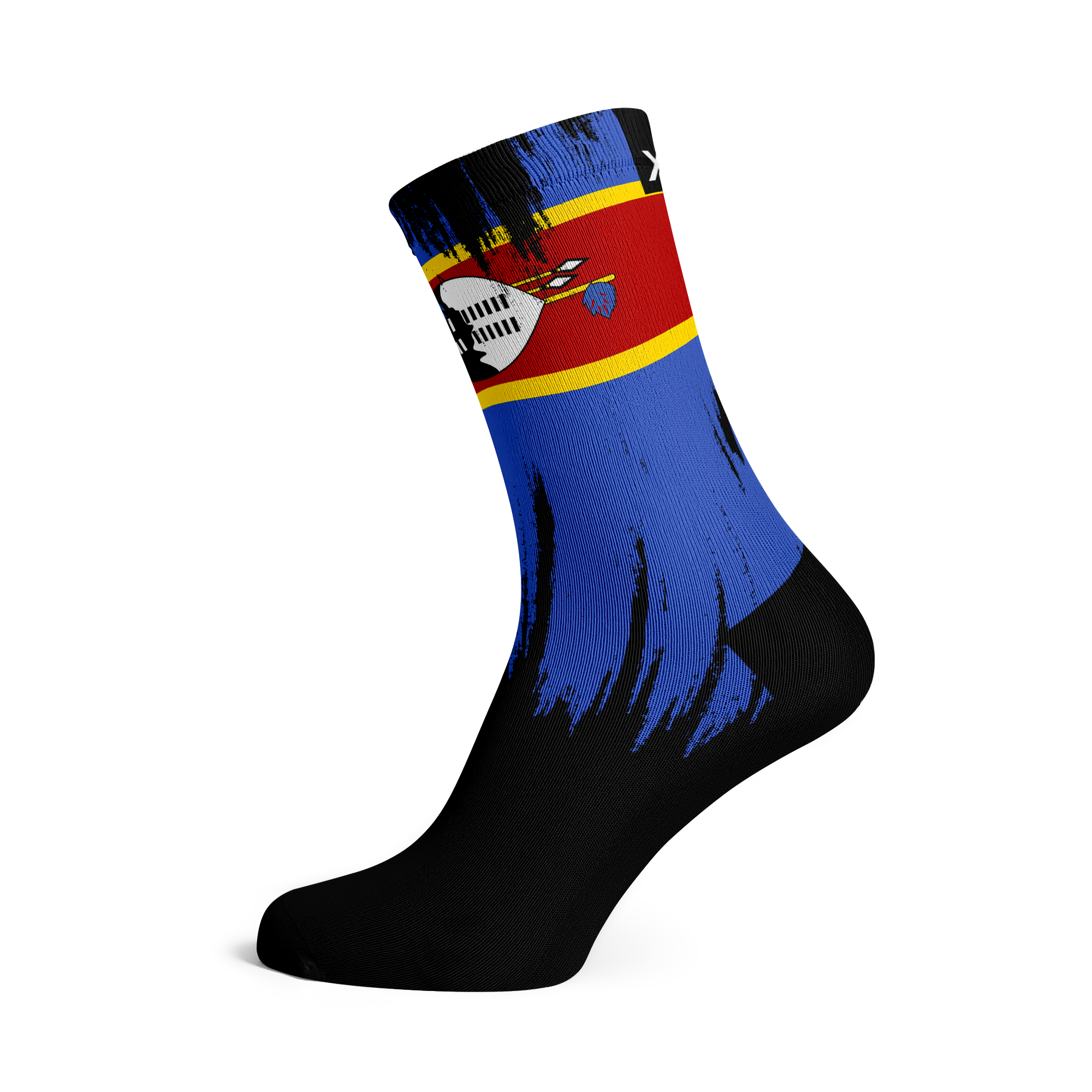 Swaziland Splash Flag Crew Socks