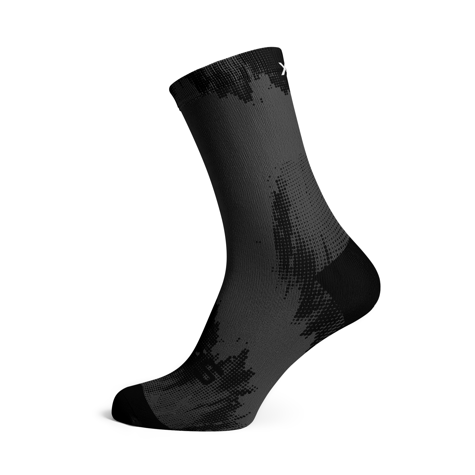 Black Gravel Minimalist Crew Socks