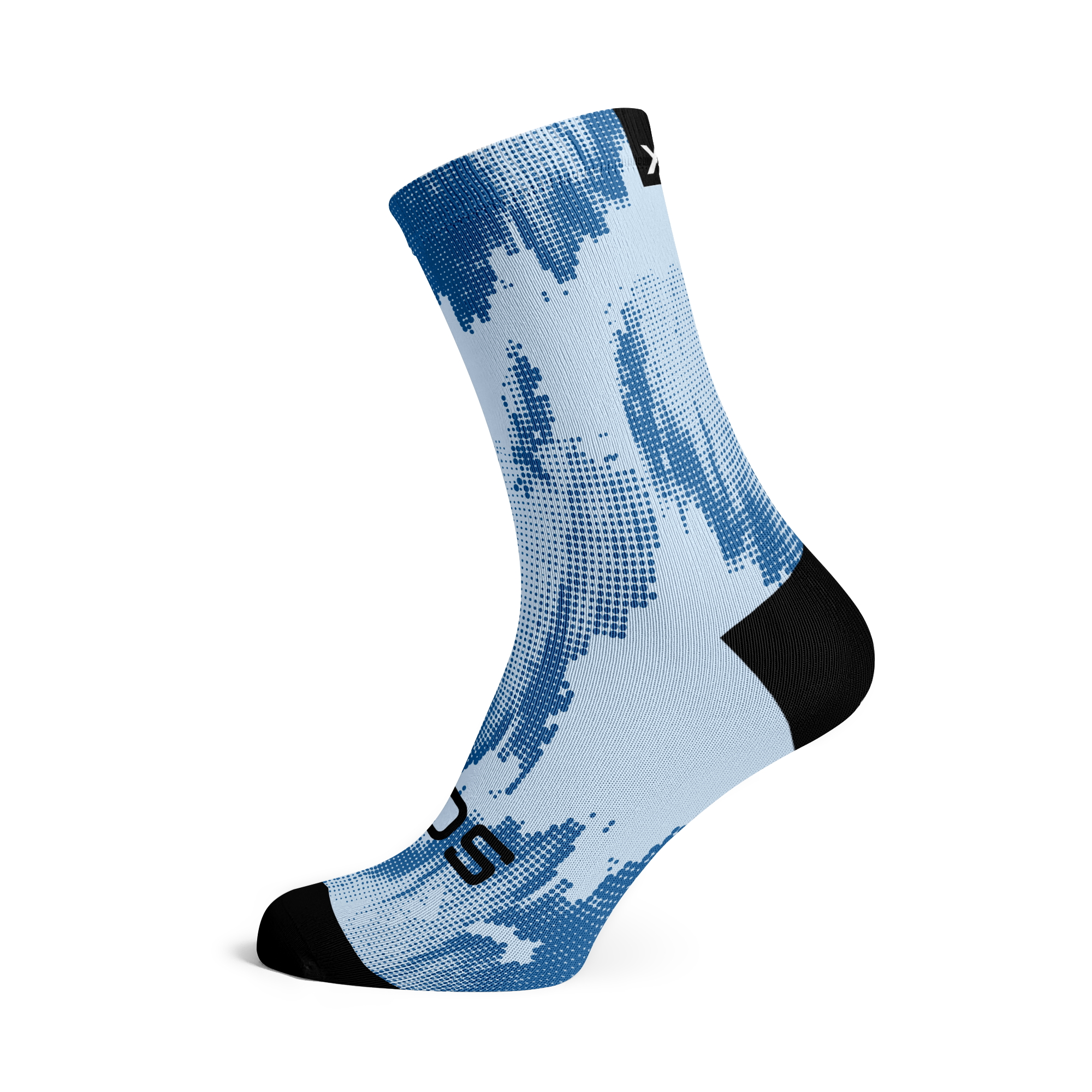 Blue Gravel Minimalist Crew Socks