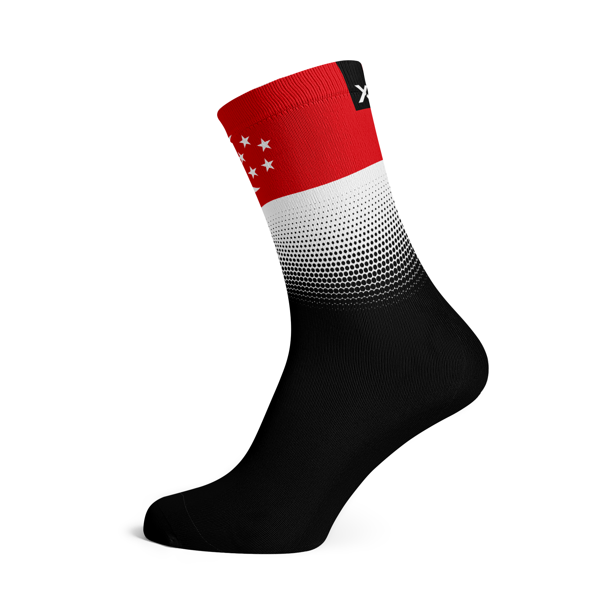 Singapore Flag Crew Socks