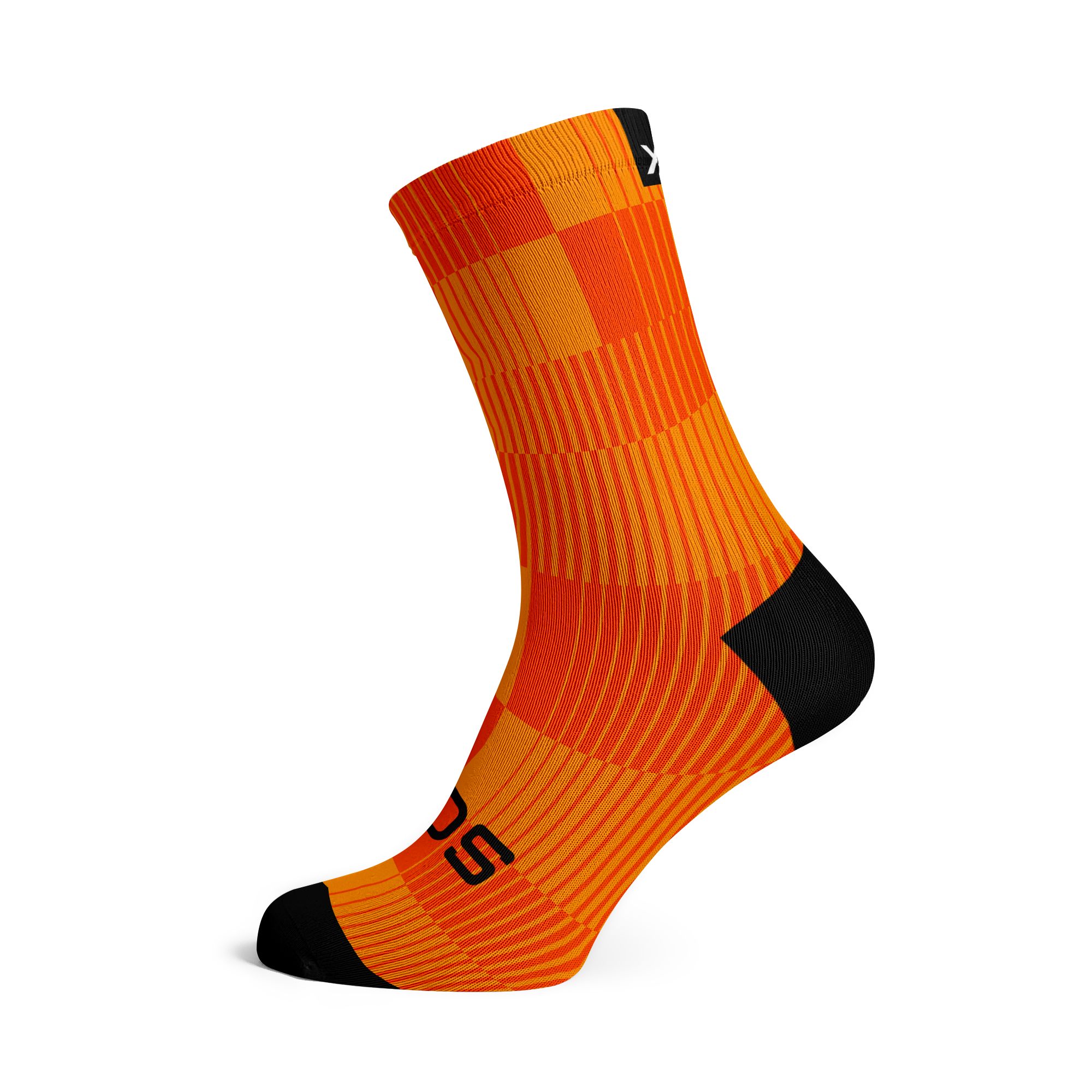 Slight Orange Minimalist Crew Socks
