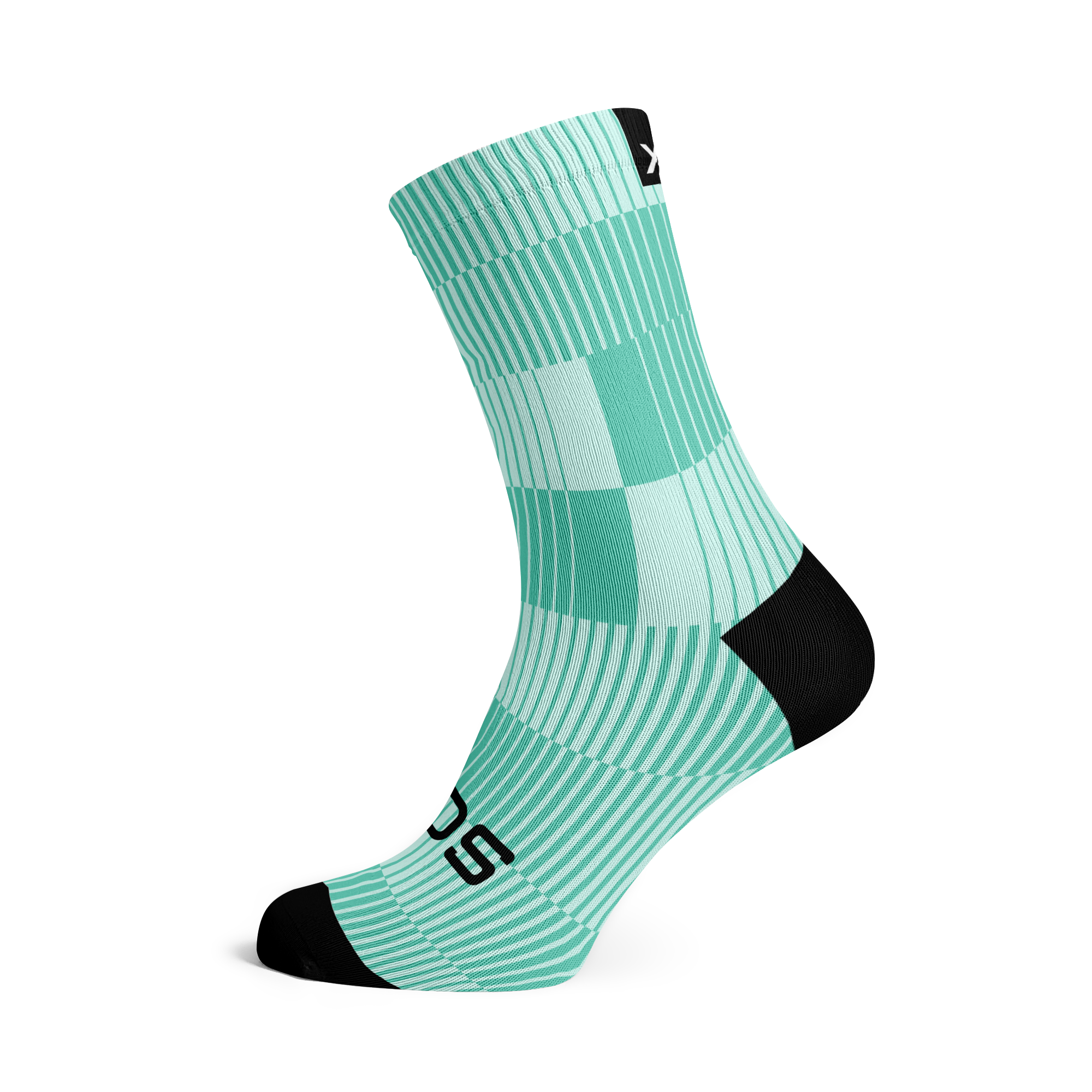 Slight Turquoise Minimalist Crew Socks