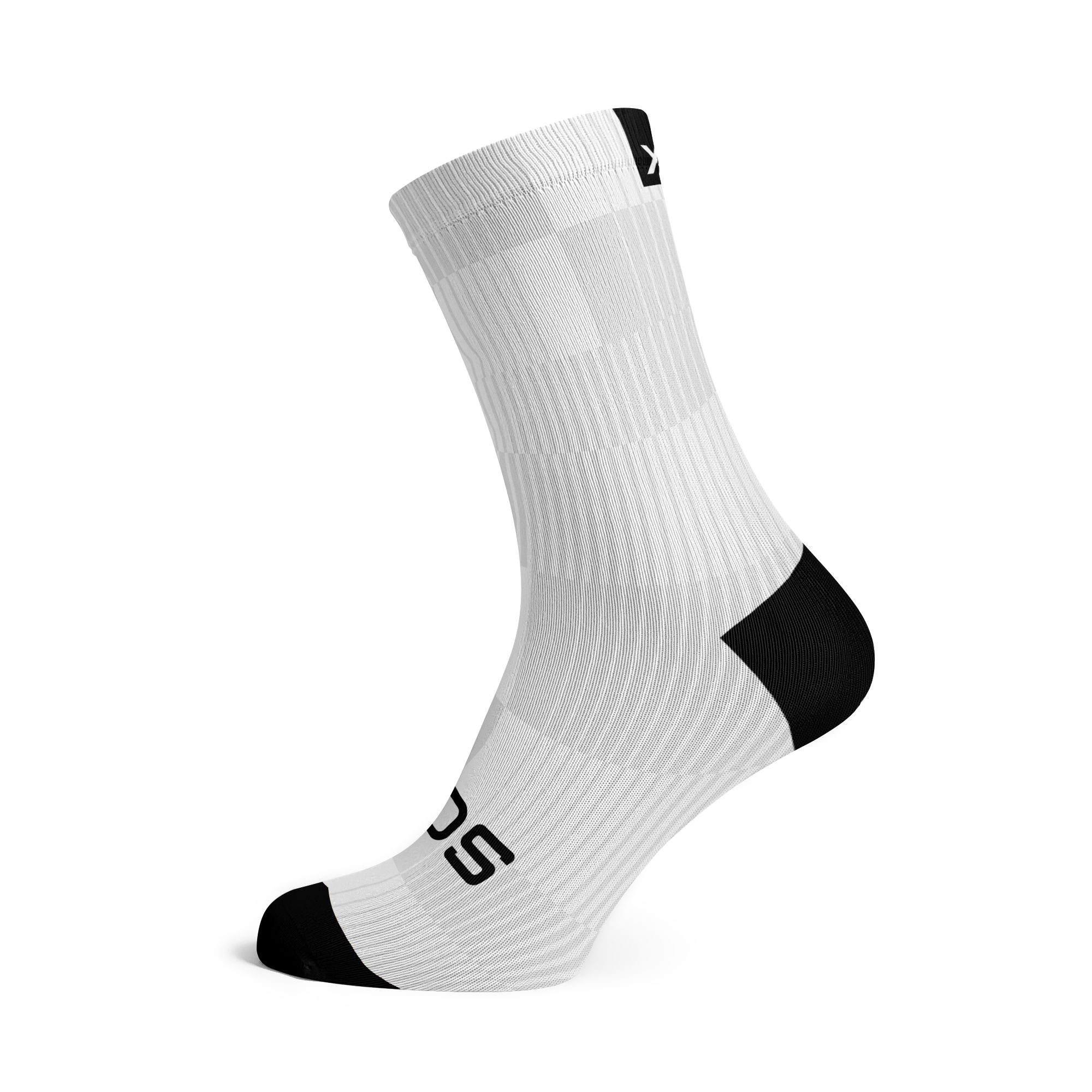 Slight White Minimalist Crew Socks