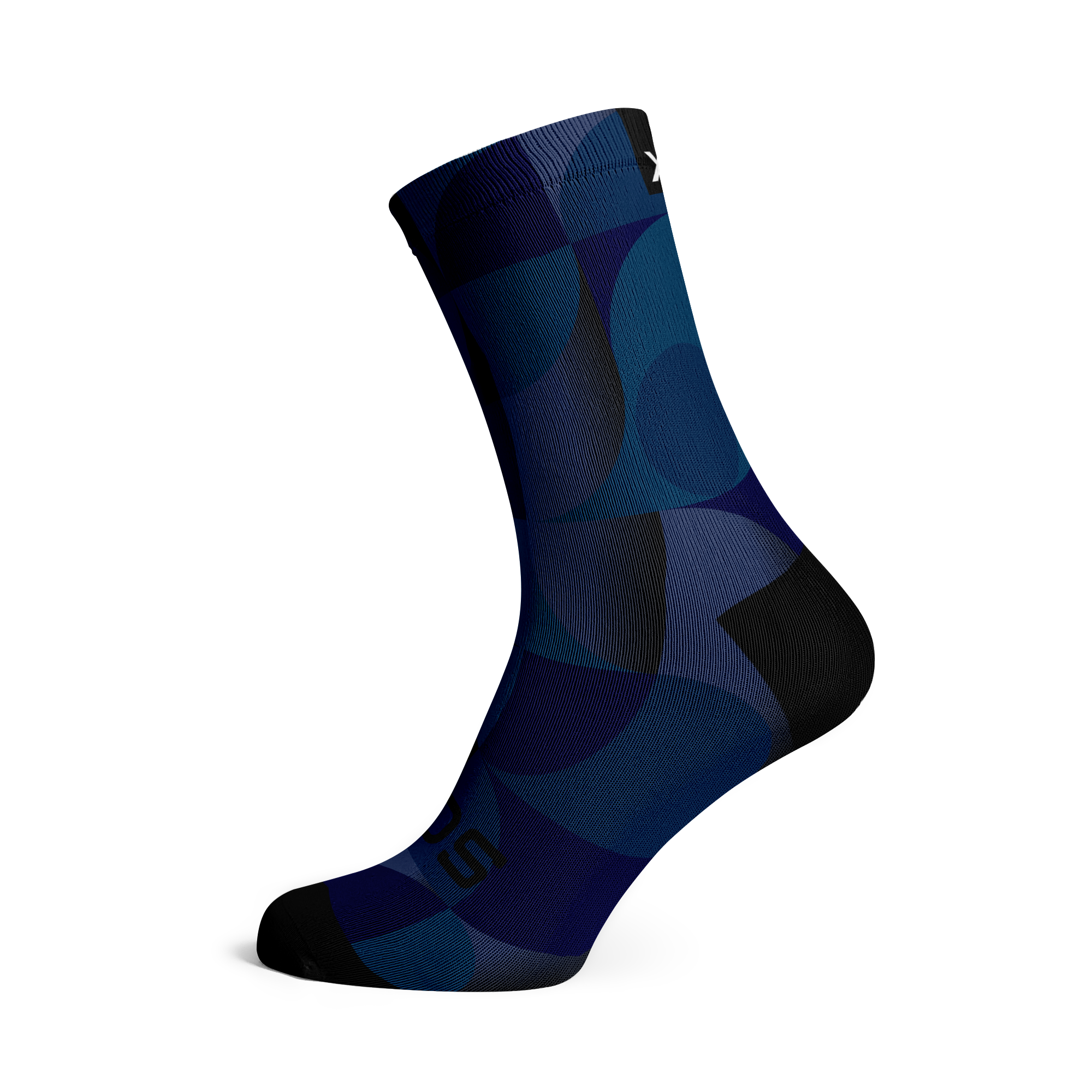 Solid Navy Casual Crew Socks