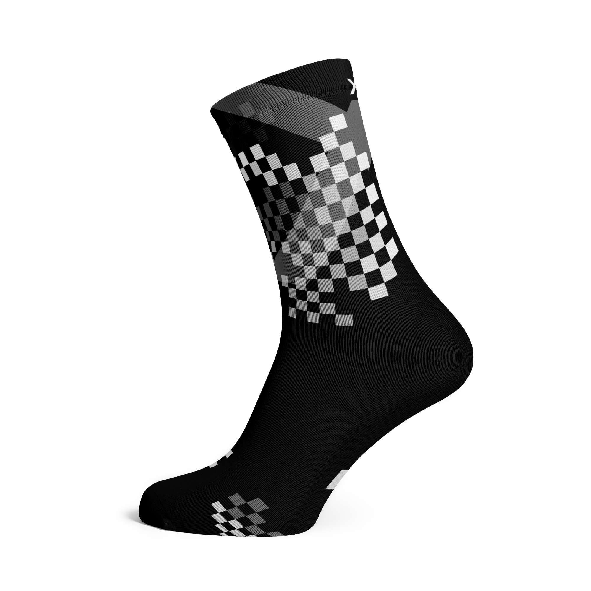 X Black Minimalist Crew Socks