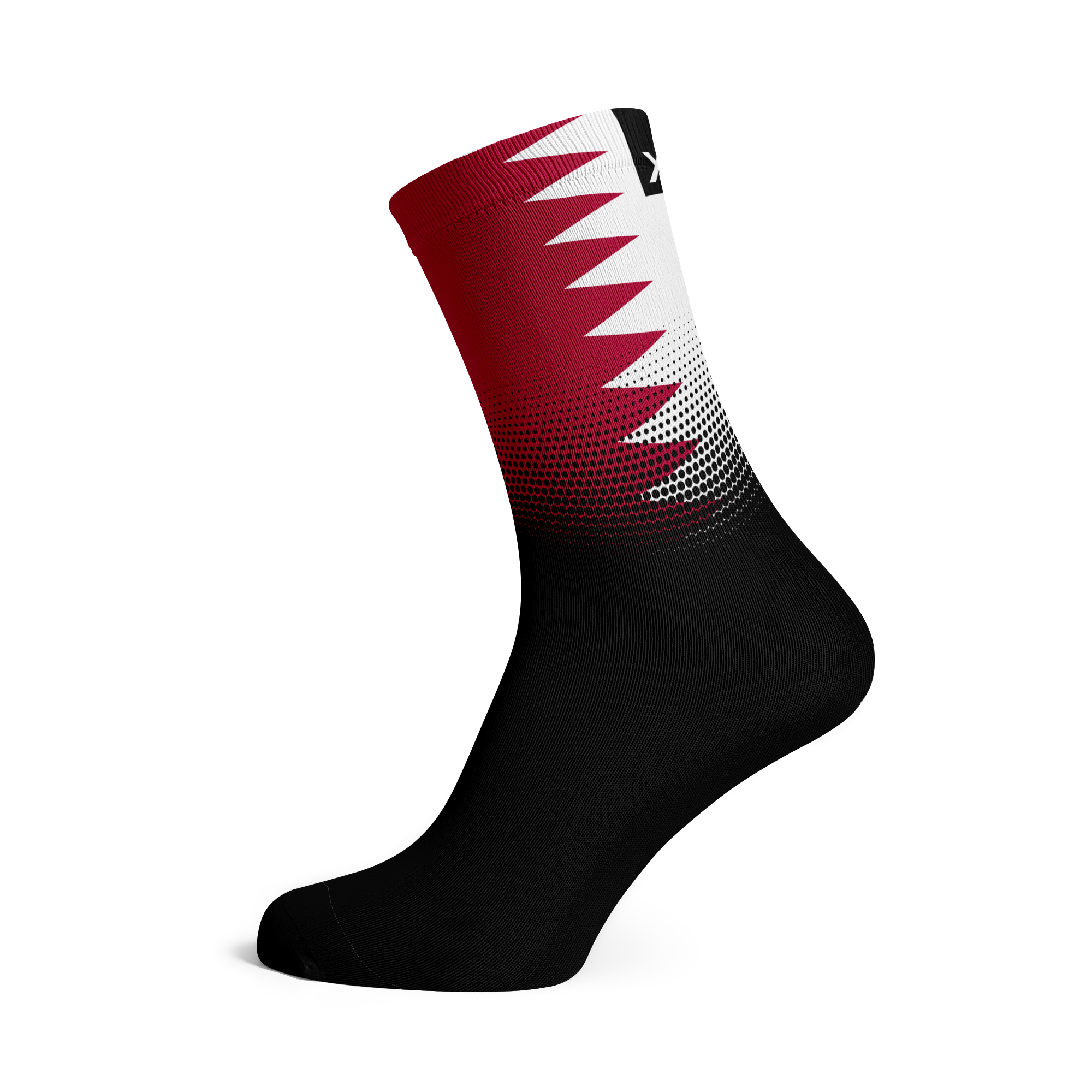 Qatar Flag Crew Socks