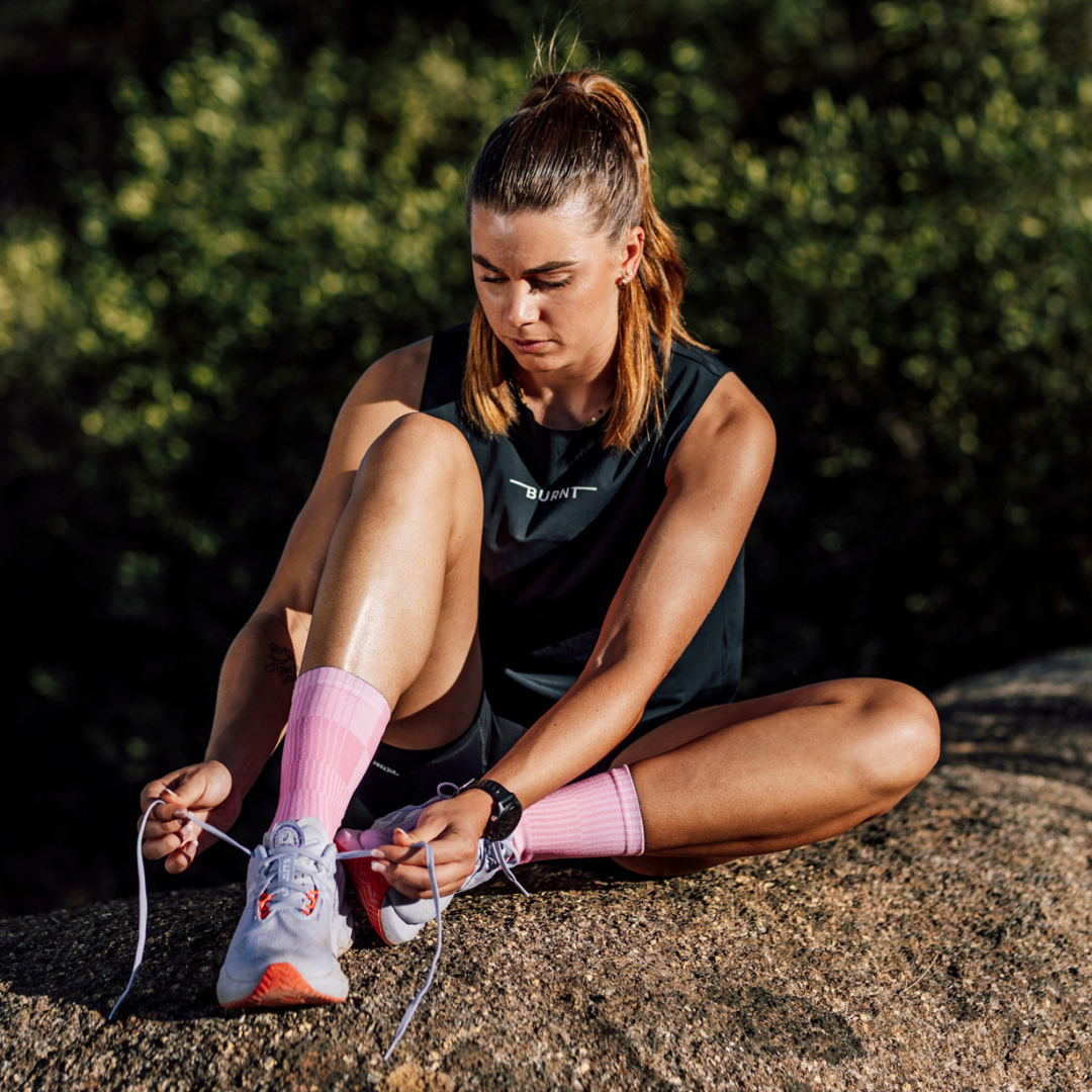 Slight Pink Minimalist Crew Socks