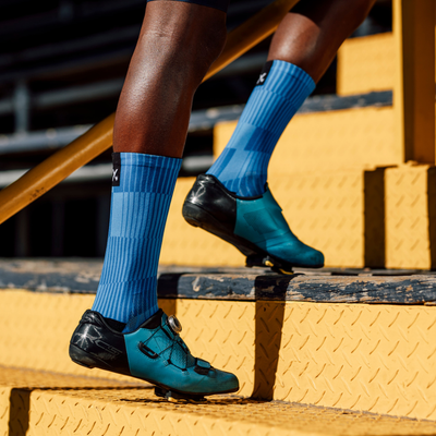 Slight Blue Minimalist Crew Socks