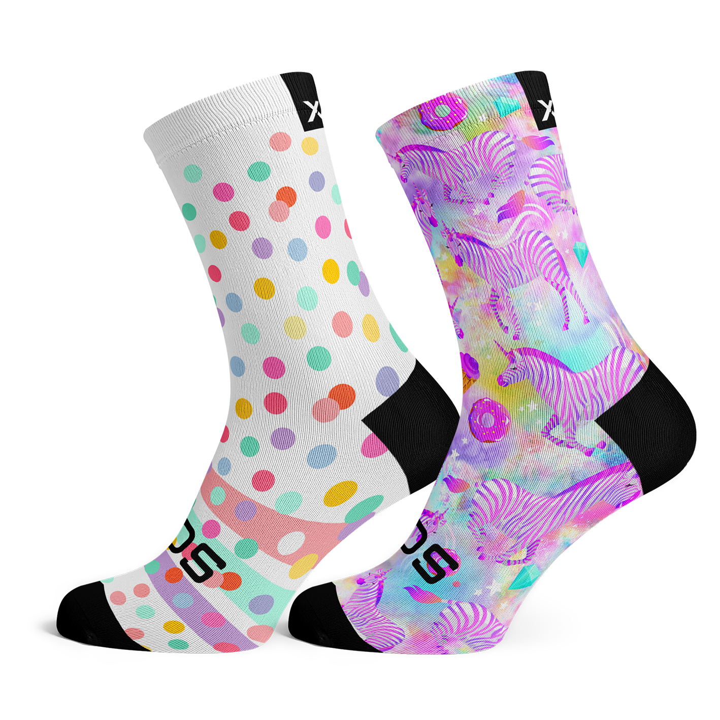 Africorn & Dots Kids Crew Socks Combo