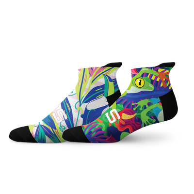 Birds and Frogs Tab Combo Socks