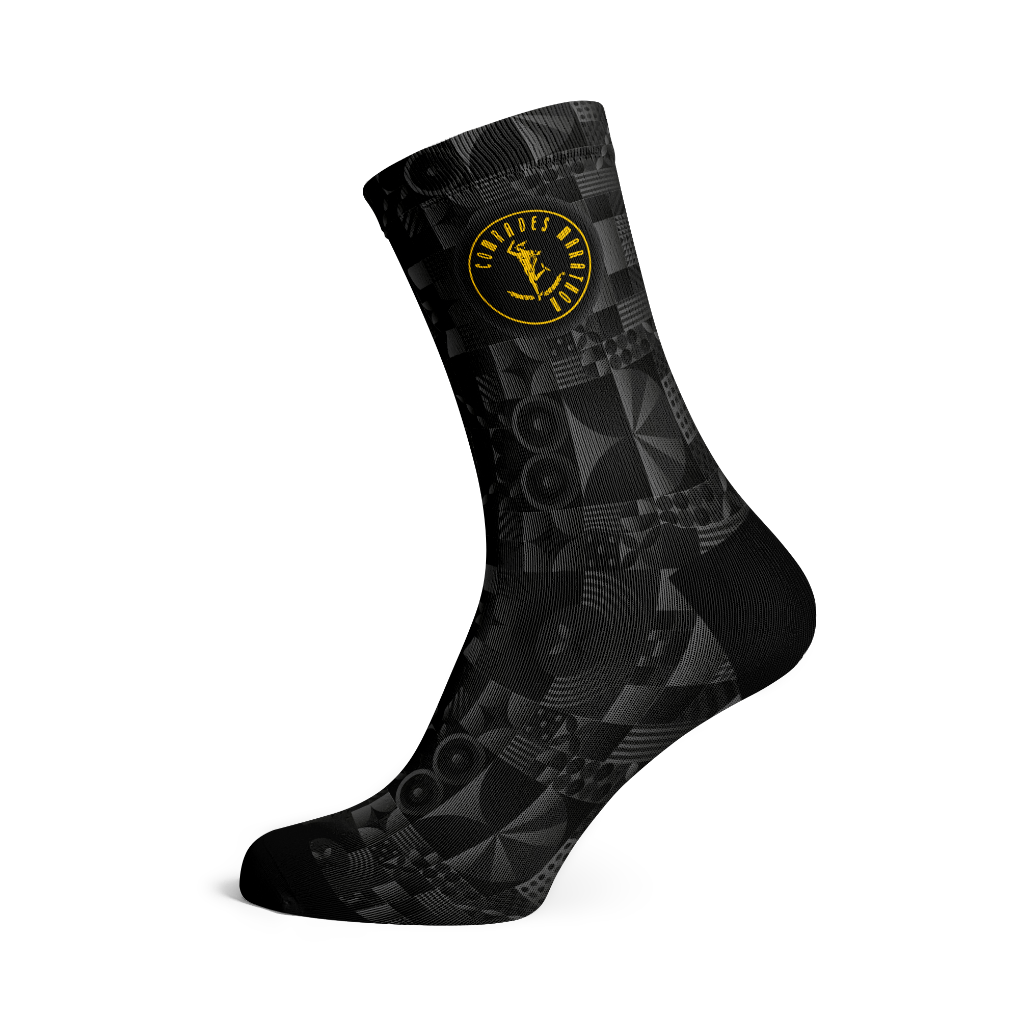 Comrades Marathon Black Running Crew Socks