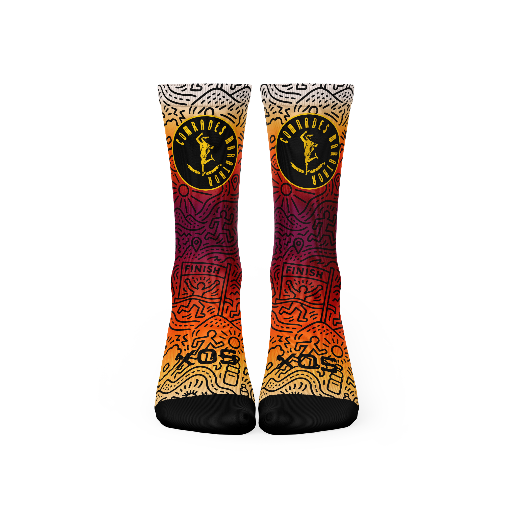 Comrades Marathon Sunset Crew Socks