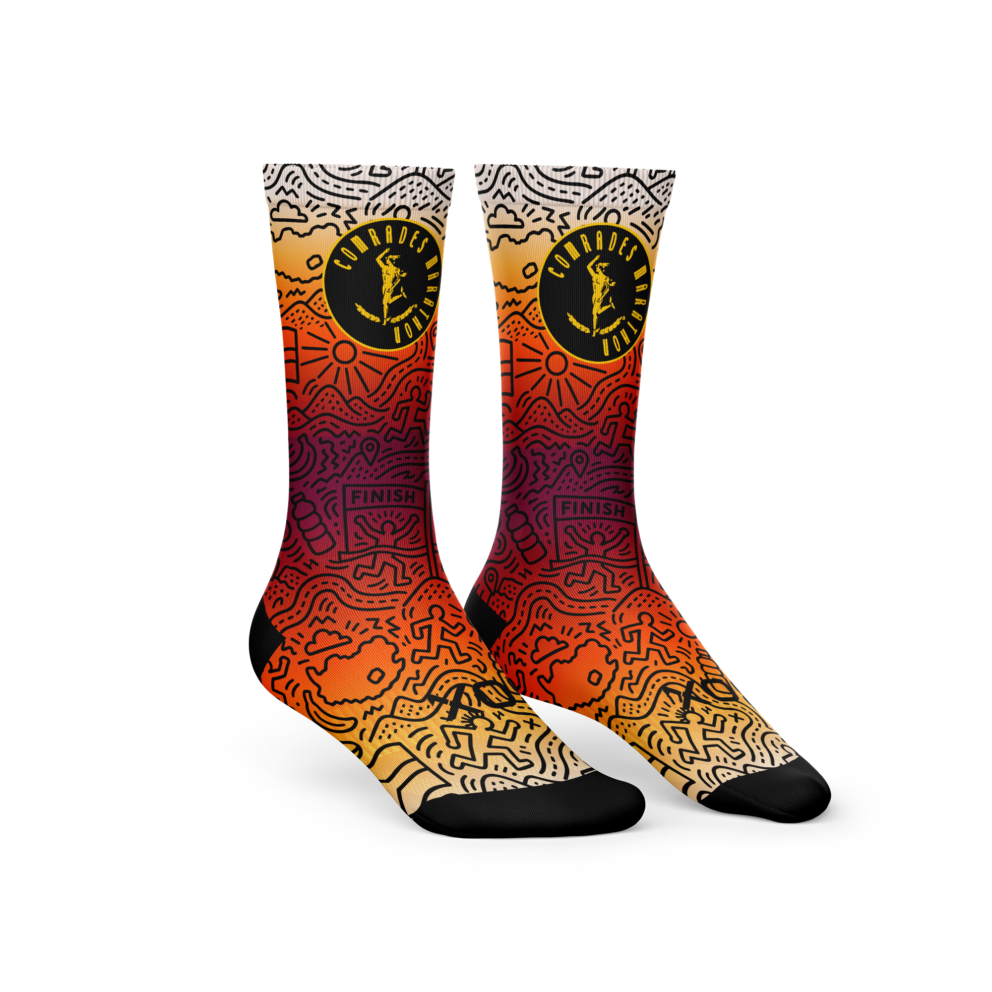 Comrades Marathon Sunset Crew Socks
