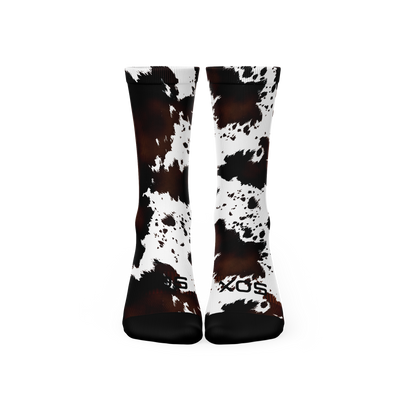 Cow Print Active Crew Socks