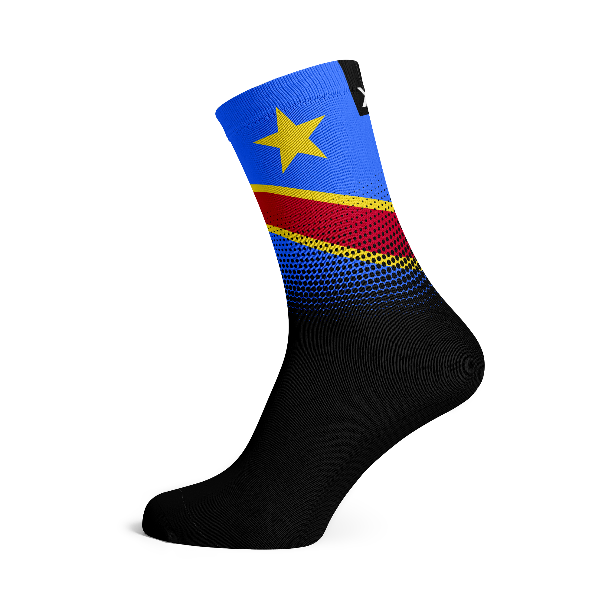 Democratic Republic of the Congo Flag Crew Socks