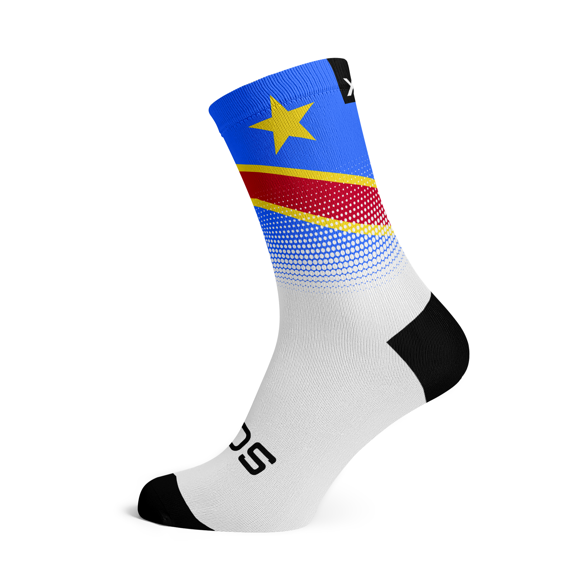 Democratic Republic of the Congo Flag Crew Socks